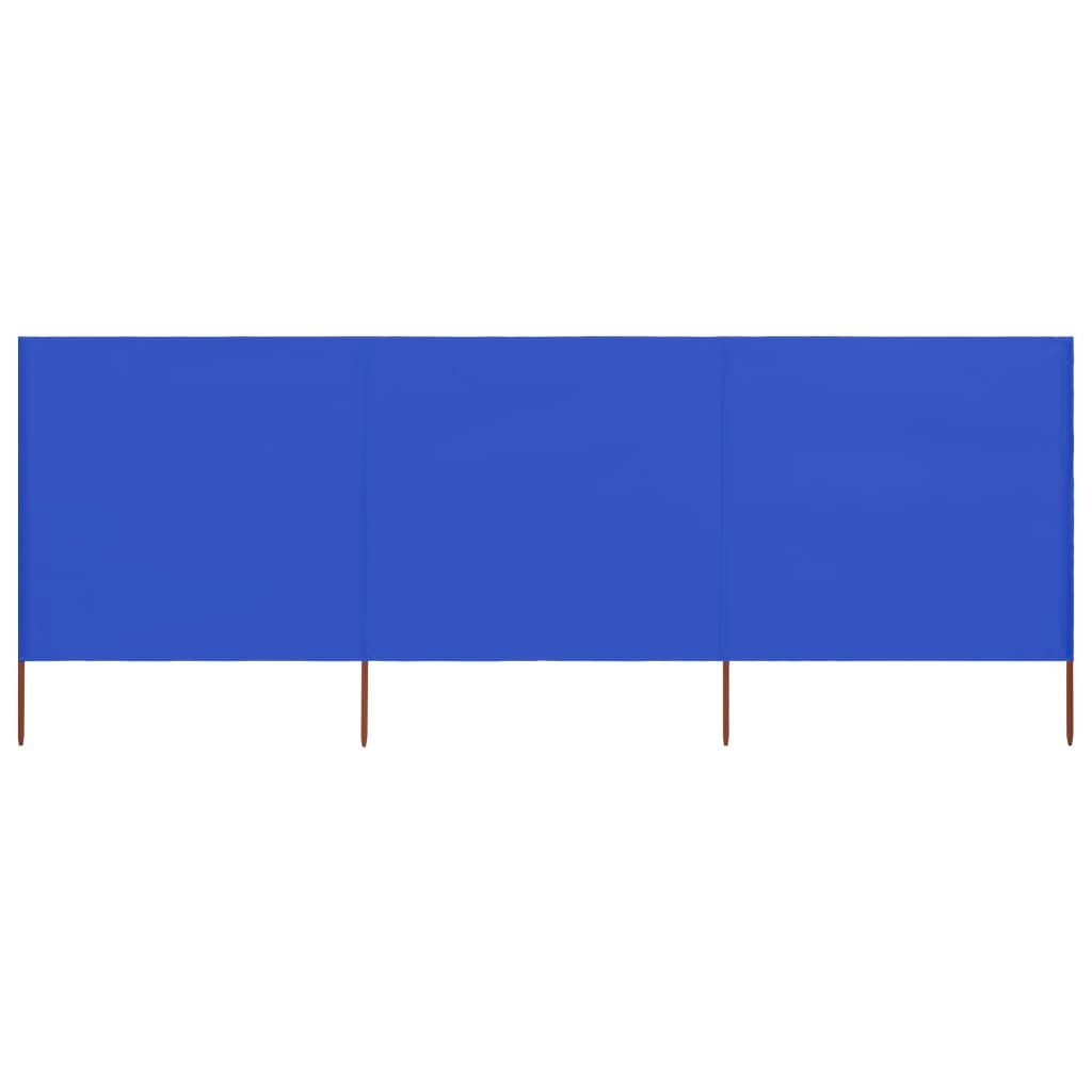 DOTMALL Windschutz 3-teiliges Windschutzgewebe 400 x 120 cm Azurblau