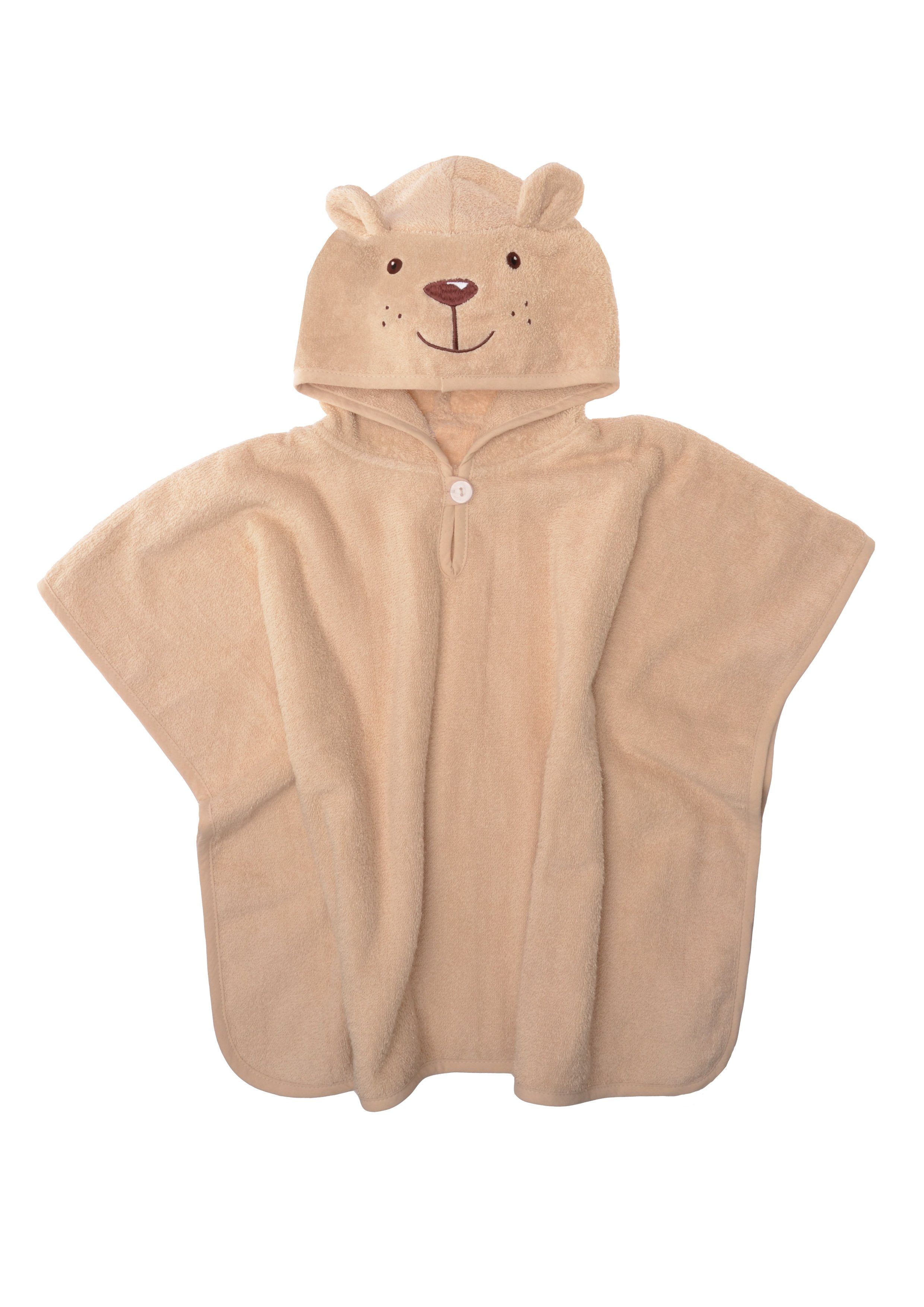 mit bestickter Teddy Kapuze Poncho Liliput