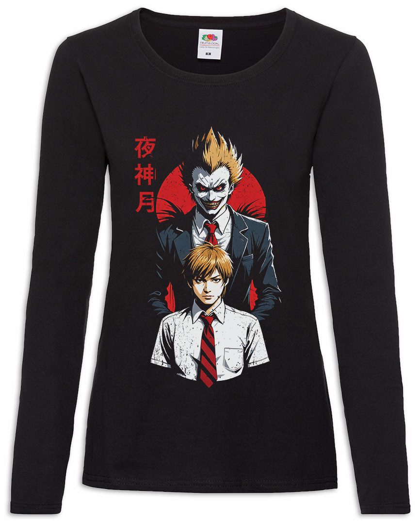 Langarmshirt Anime Note Damen Langarmshirt Light Kira Yagami L Death Ryuk Series