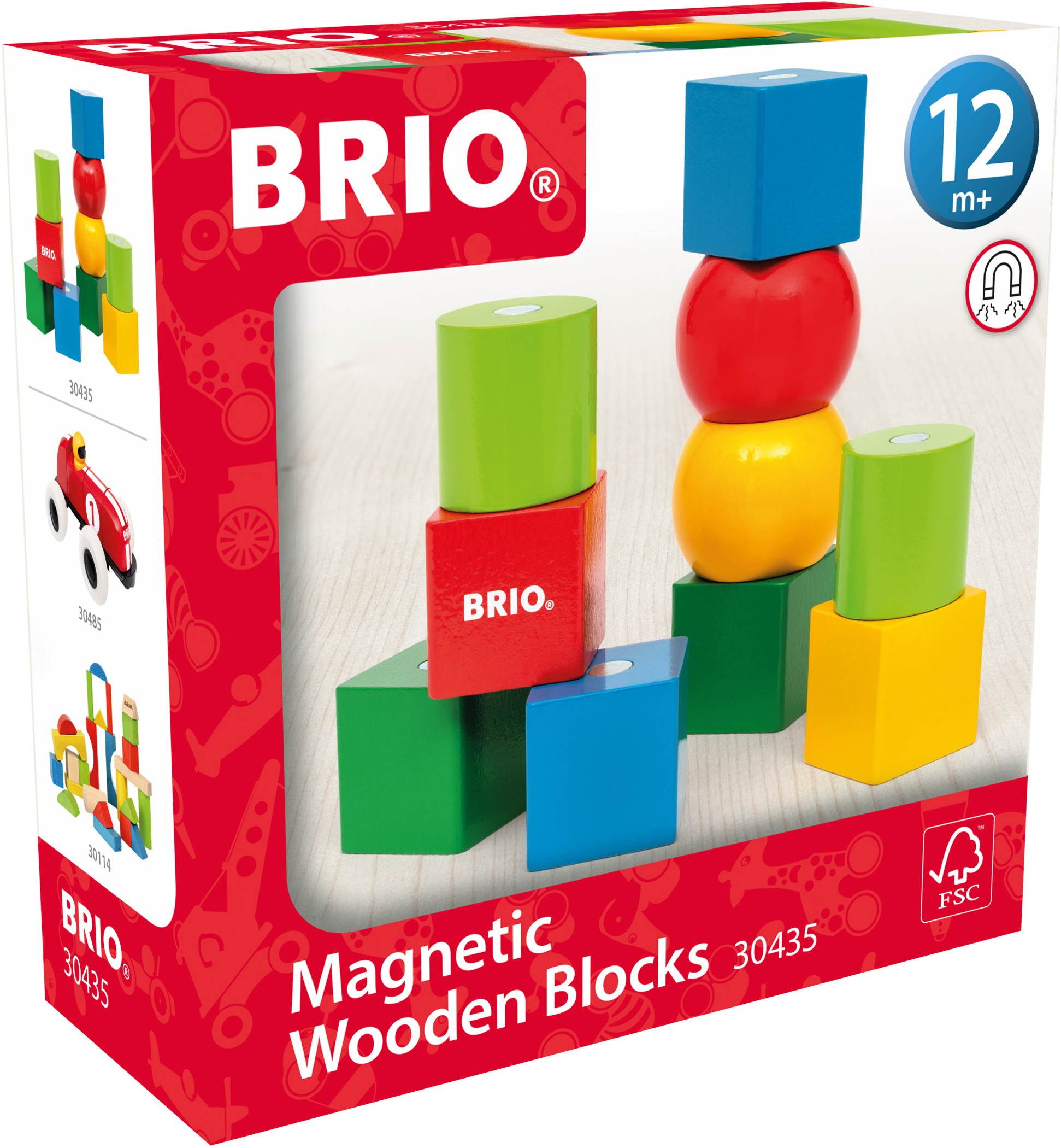 BRIO® Kleinkindwelt Magnetische Holzbausteine 30435 Spielbausteine