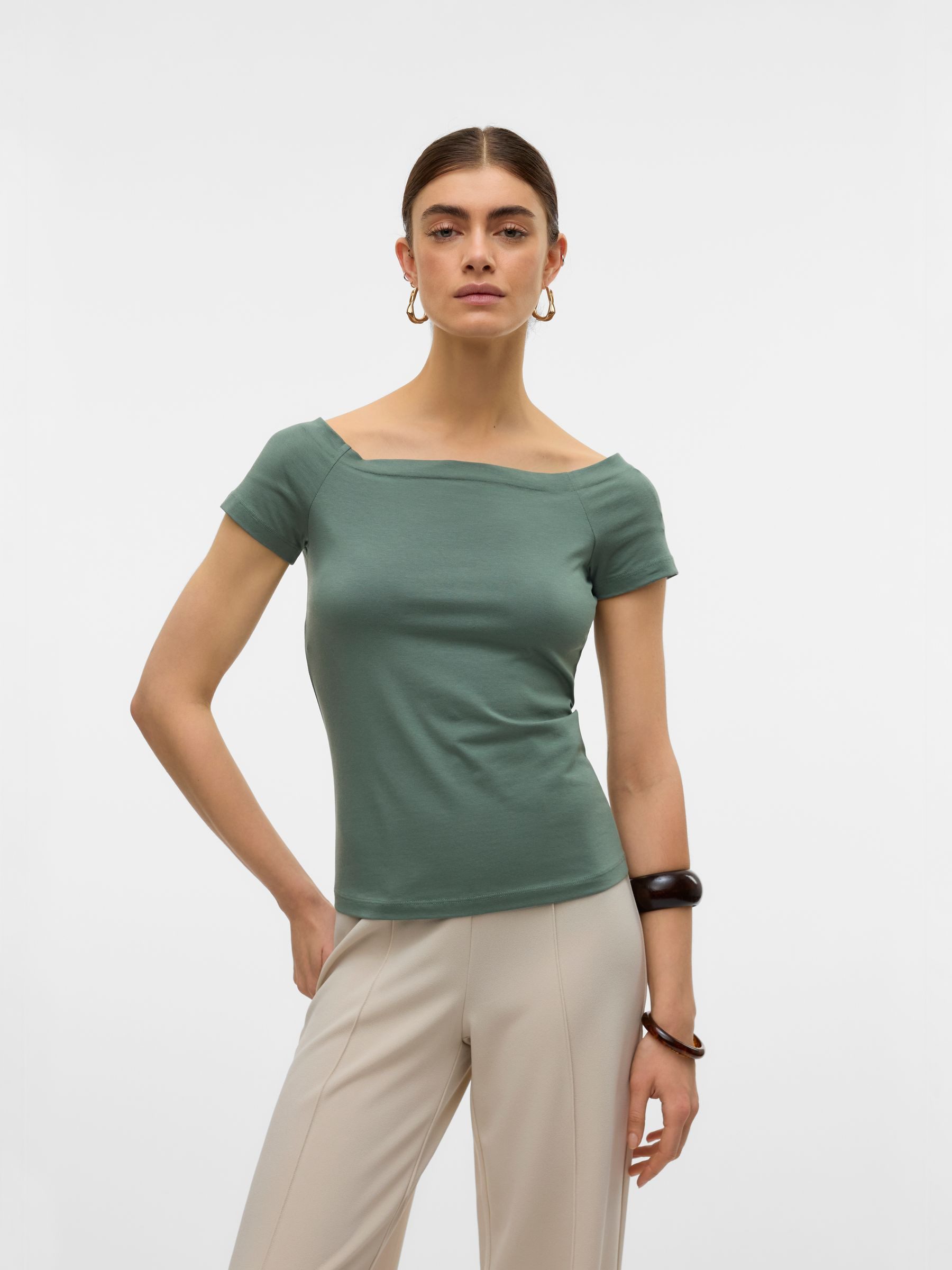 Vero Moda T-Shirt Schulterfreies Kurzarm Trendiger günstig online kaufen
