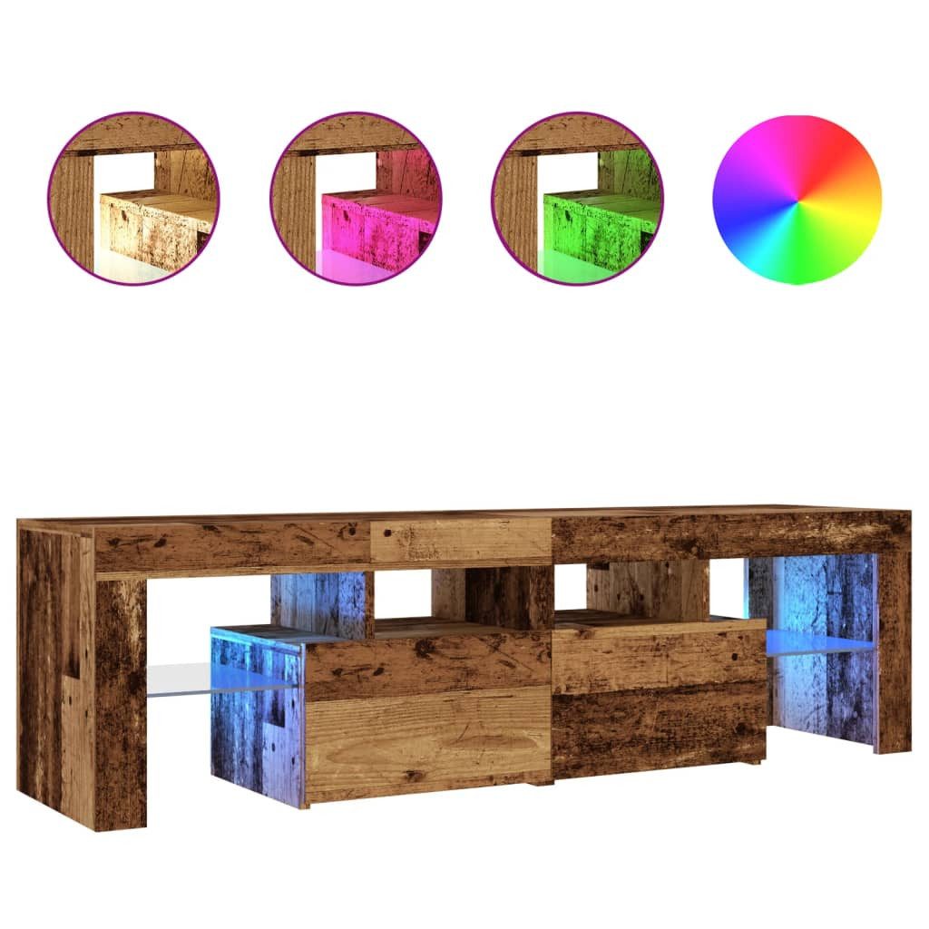 vidaXL Schrankmodule TV-Schrank mit LED Altholz-Optik günstig online kaufen