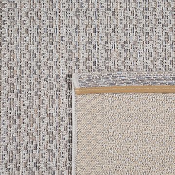 Teppich Vancouver 162, Paco Home, rechteckig, Höhe: 4 mm, Flachgewebe, melierte Optik, mit Bordüre, In- und Outdoor geeignet