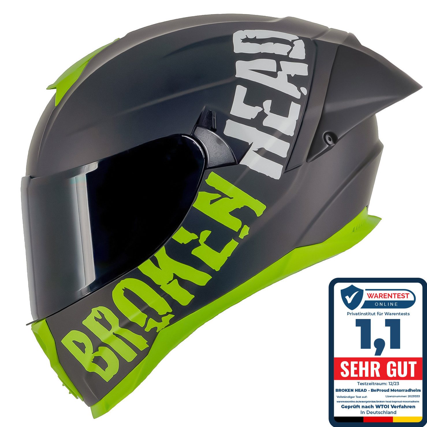 Motorradhelm BeProud Pro Sport Grün