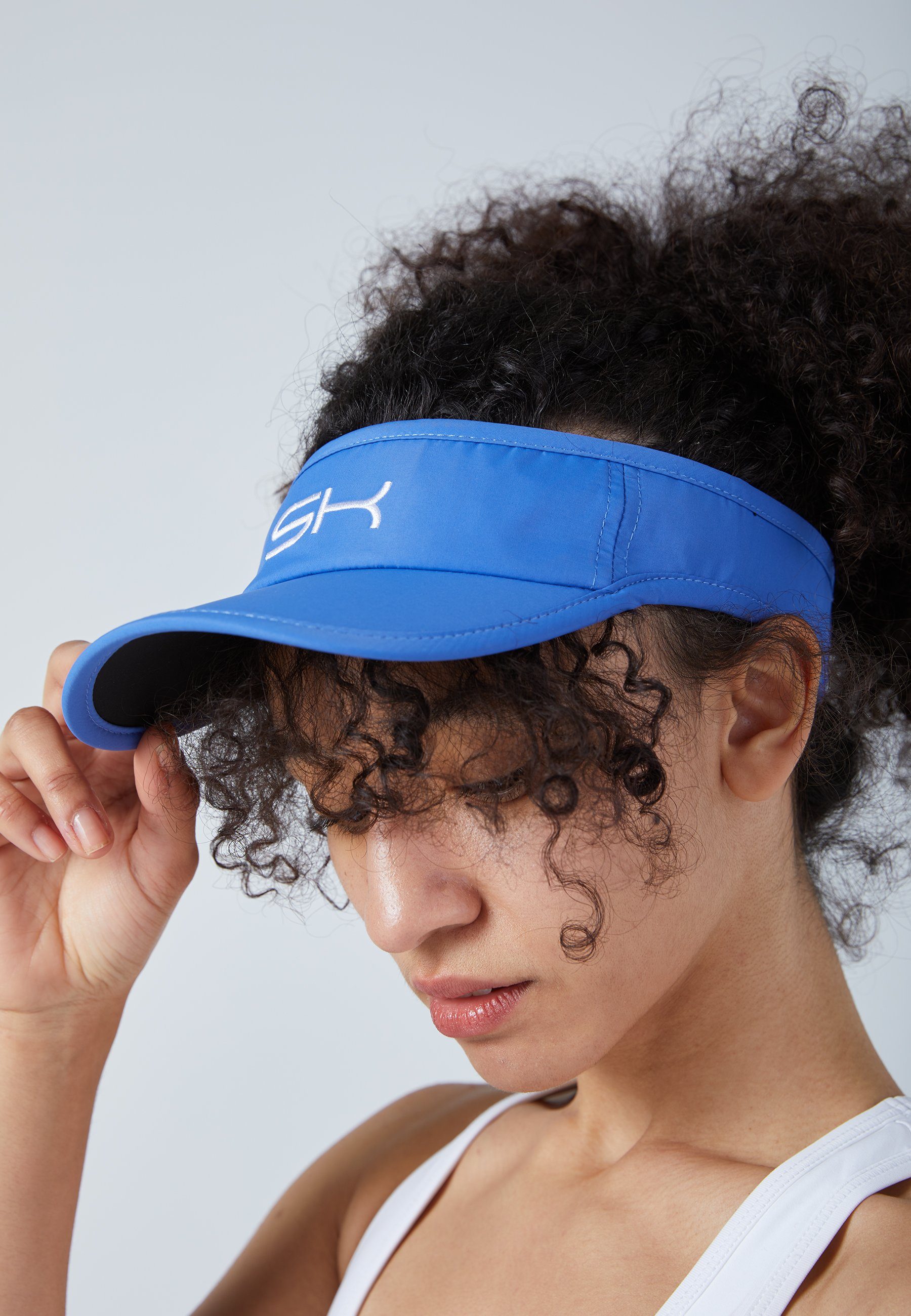 SPORTKIND Visor Tennis Sun Visor Sonnenschild unisex, verstellbare Größe kornblumen blau