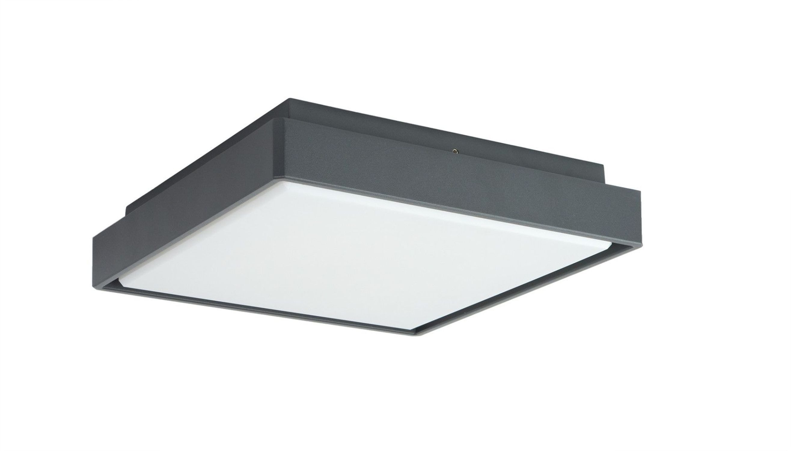 Licht-Erlebnisse Außen-Deckenleuchte XIROLE, LED fest integriert, LED 2700/3000/4000 K 2590 lm 28.5 cm breit eckig Außenlampe