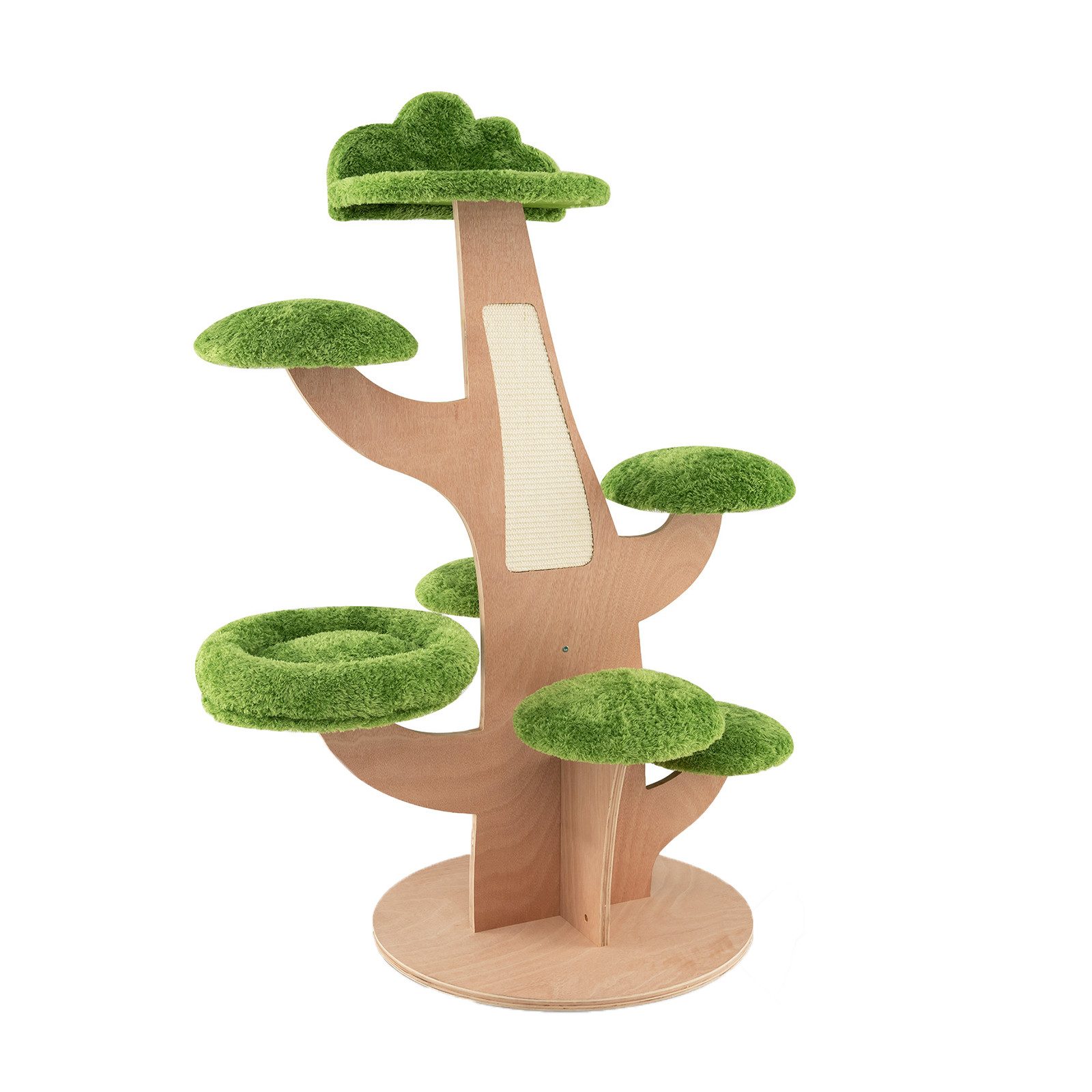 COSTWAY Kratzbaum, Katzebaum 128cm Sisal, stabil