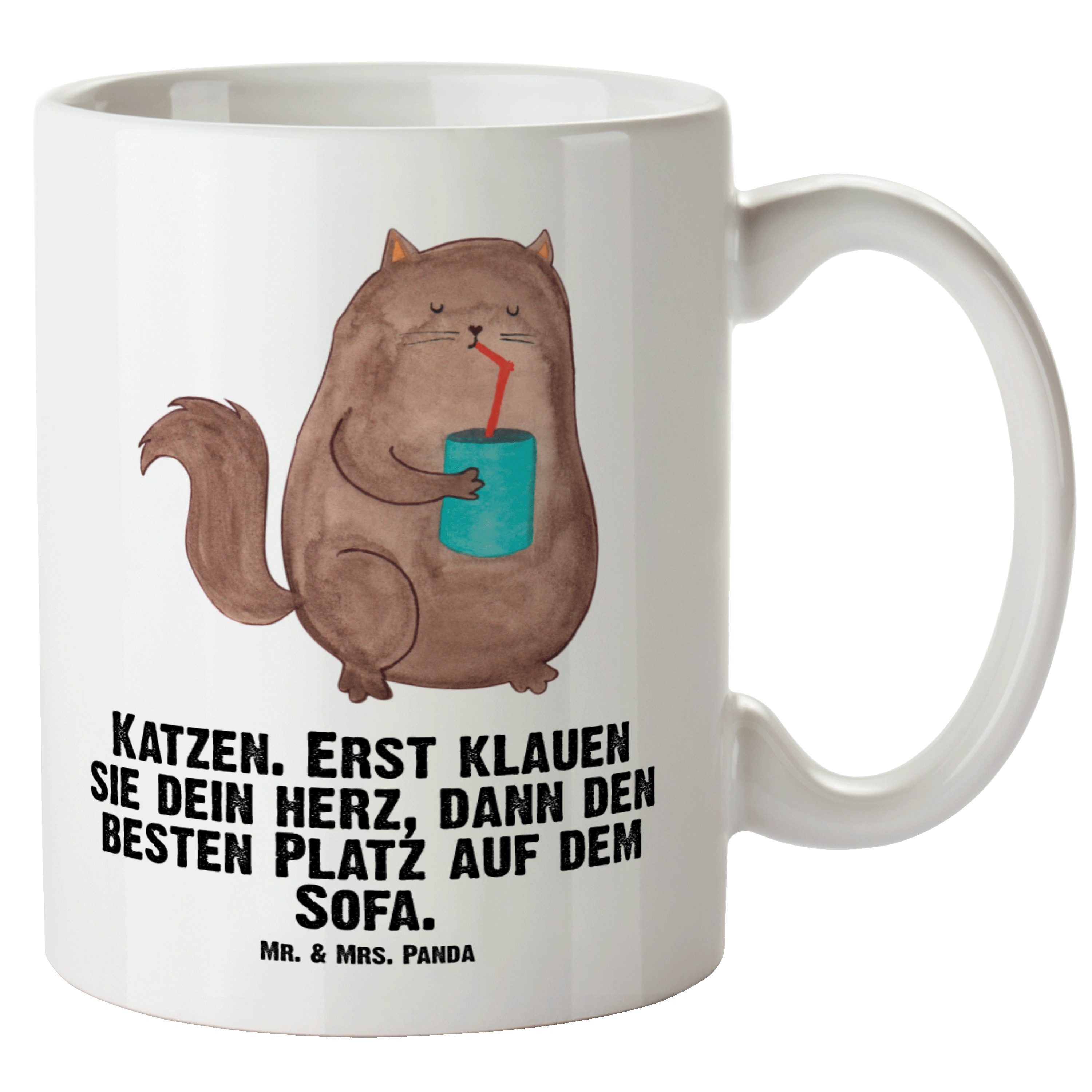 Katzenliebhaberprodukte, Panda spülmaschinenf, Tasse Keramik & - Mr. Weiß XL Dose Katze Tasse - Mrs. Geschenk,