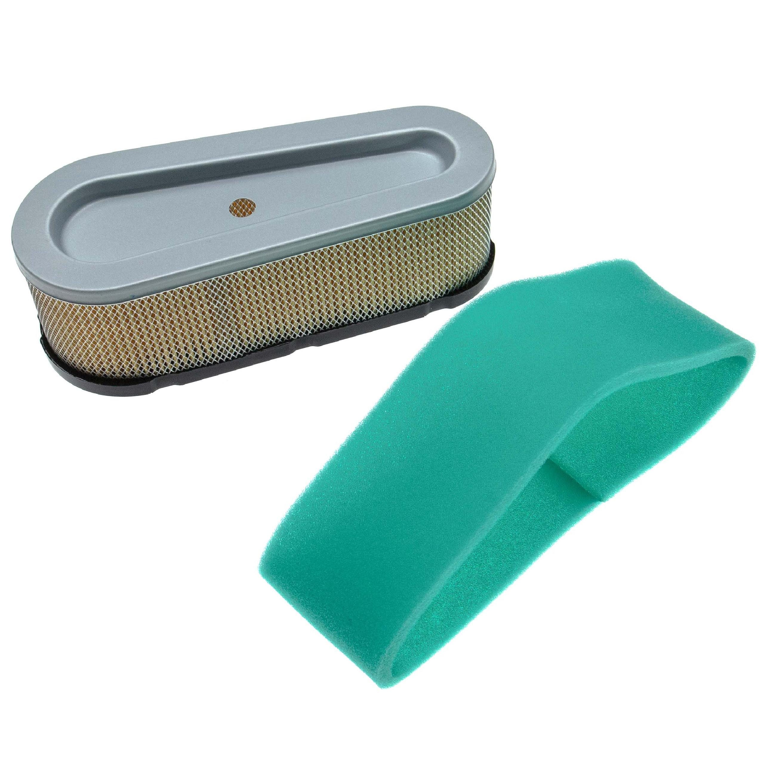 Vhbw Filter-Set Für Briggs & Stratton 28B707-1152-E1 | 1x Schaumfilter + 1x Papierfilter | 2-tlg.
