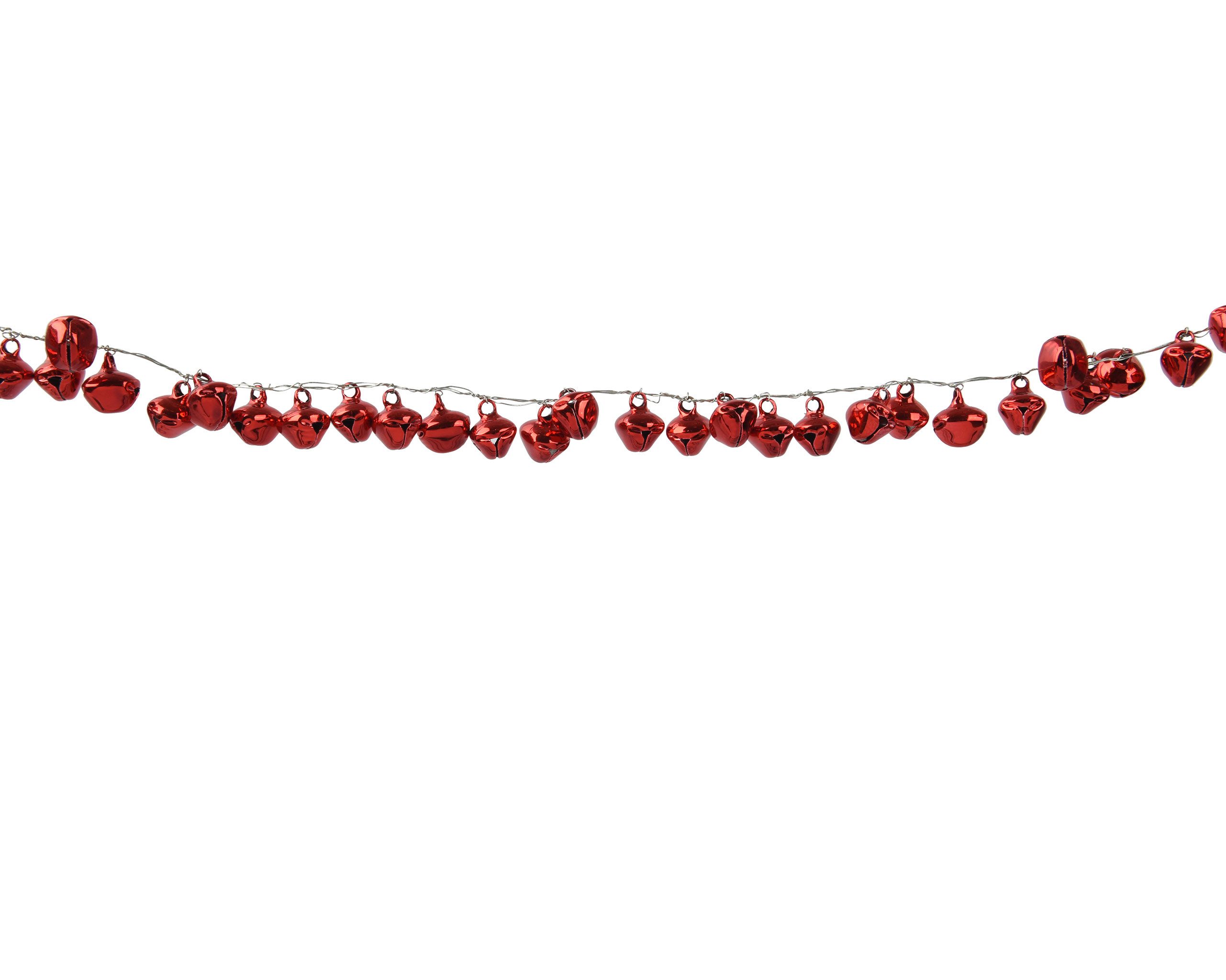 Kaemingk Girlanden, Girlande mit Glöckchen 1,20m Metall Rot