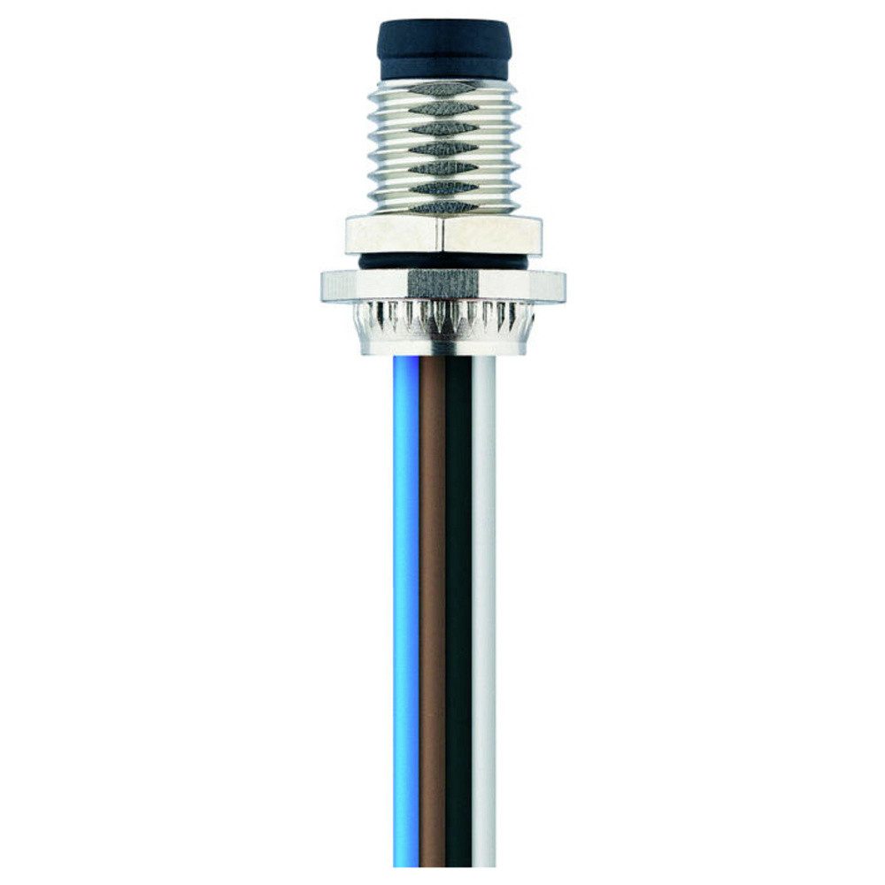 ESCHA Steckdose Escha 8071422 Flanschstecker 0.2 m Polzahl Sensoren: 4 1 St., AL-FHM8SUA4-0,2/M8