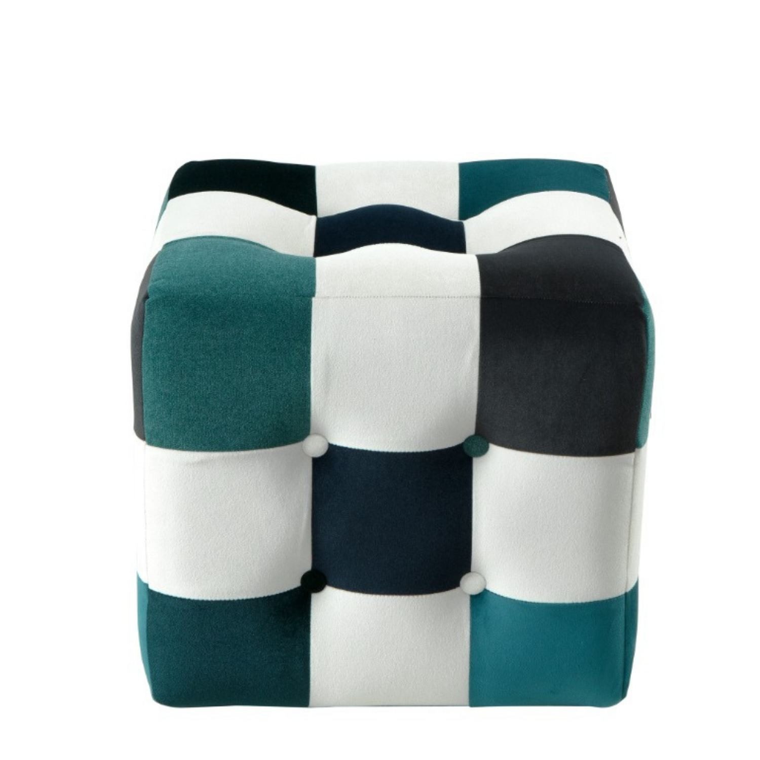 Skye Decor Pouf Patchwork (1-St), Gemusterter Polsterpouf