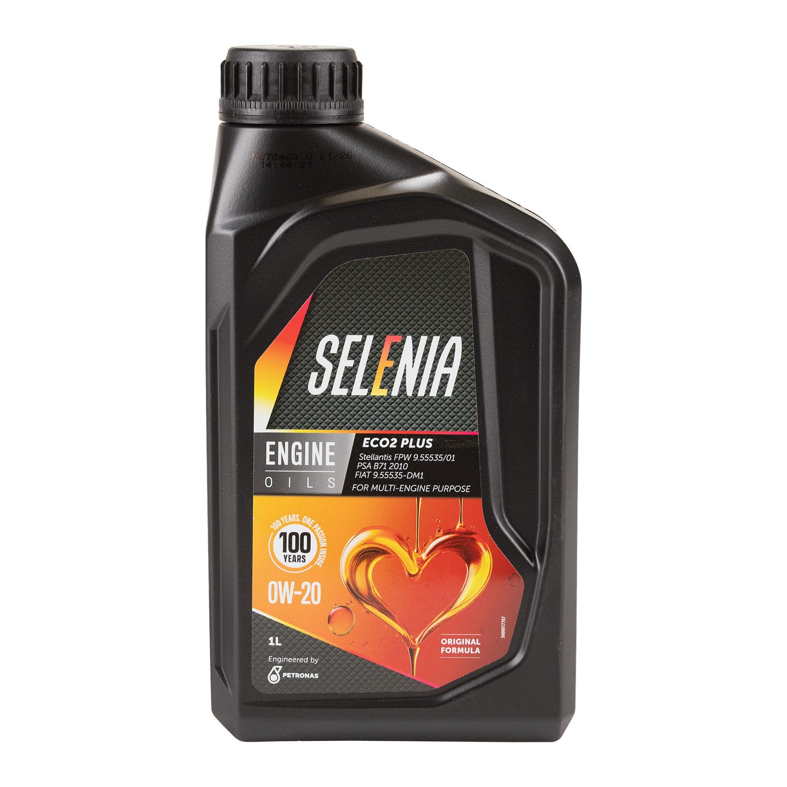 Petronas Motoröl Selenia Eco2 Plus 0W-20 1 Liter Motoröl für Stellantis FPW 9.55535/01