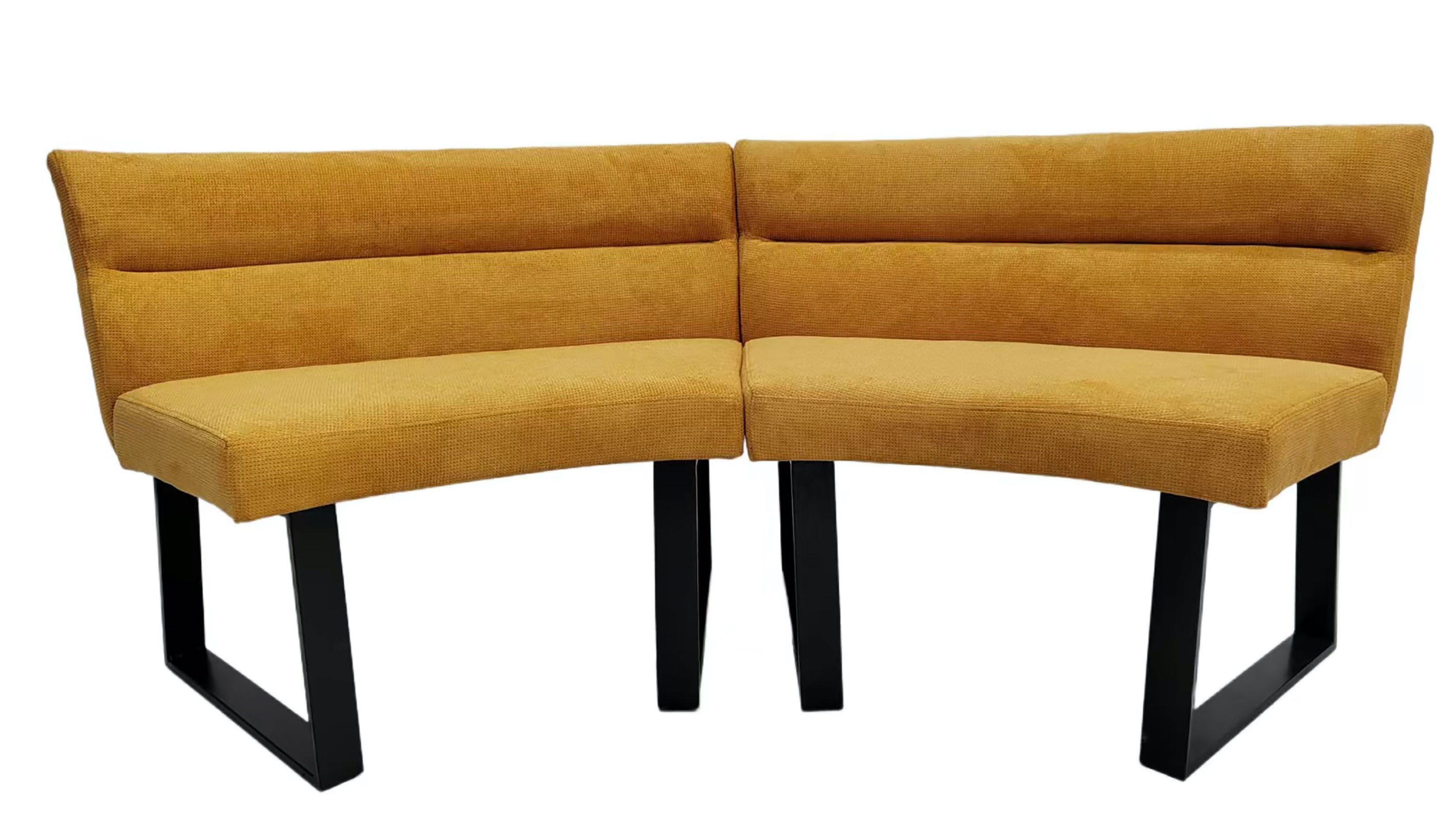 YOZI Essbank Polsterbank Essbank + Freischwinger Esszimmerstuhl Leinenoptik günstig online kaufen