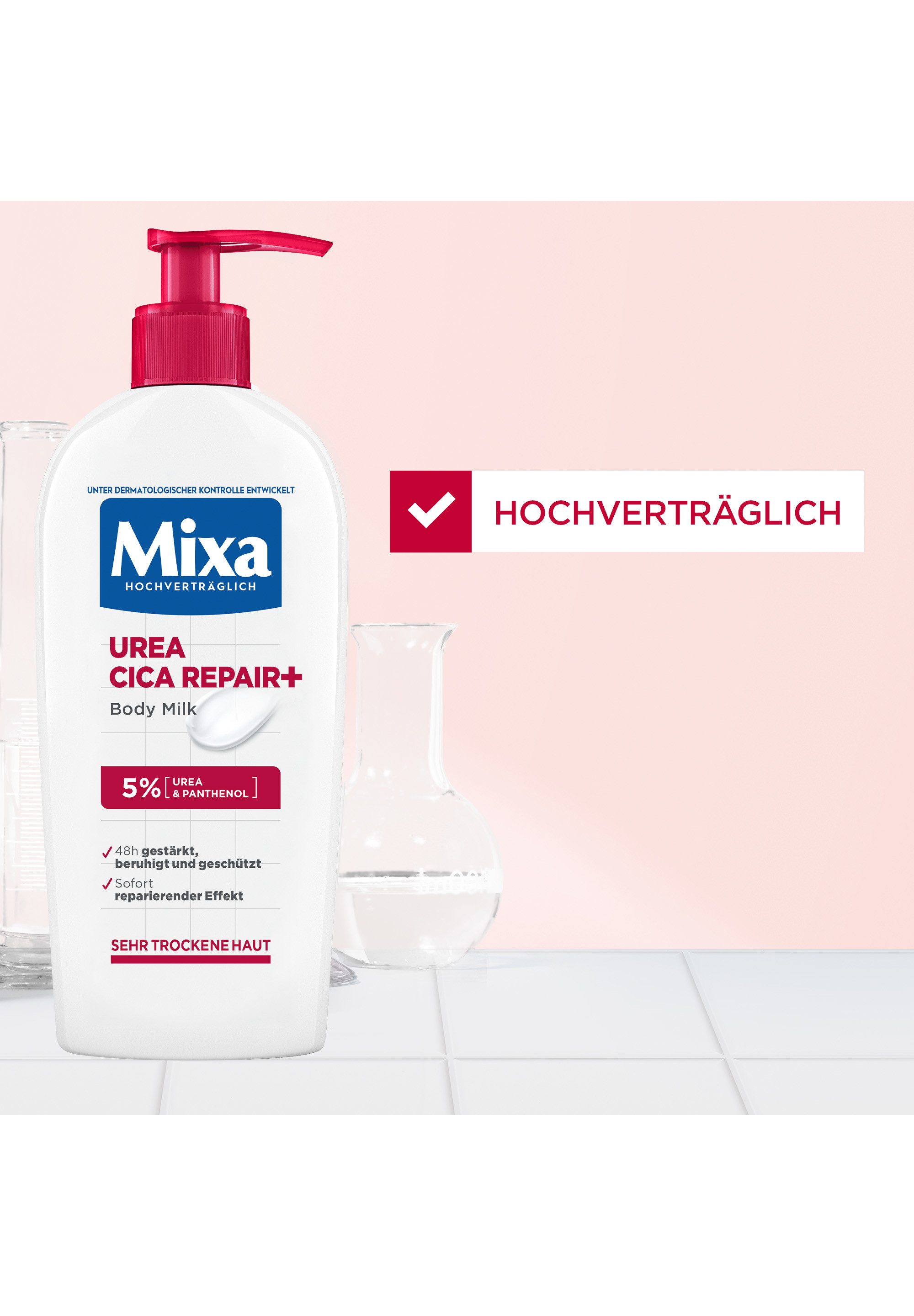 Mixa Körpermilch MIXA UREA CICA REPAIR + BODY MILK, intensive Pflege von trockener Haut