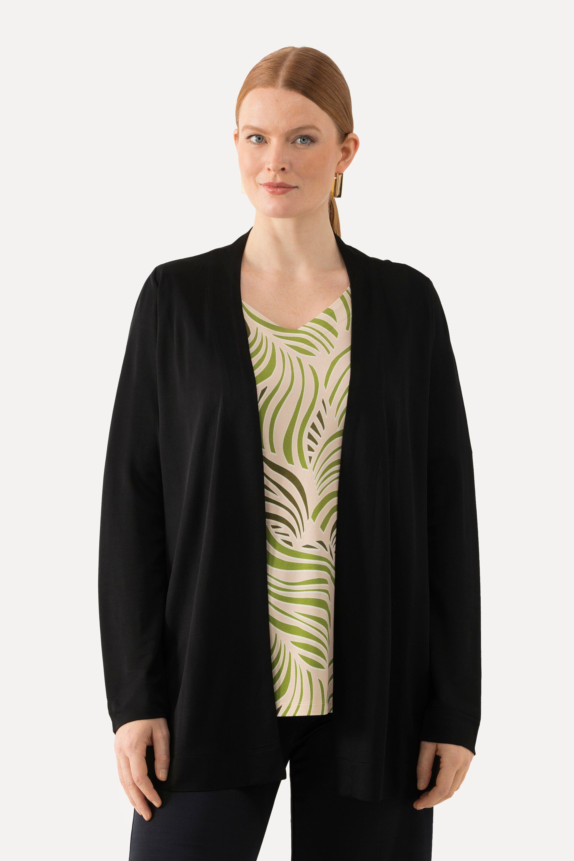 Ulla Popken Sommerjacke Slinkyjacke offene Form günstig online kaufen