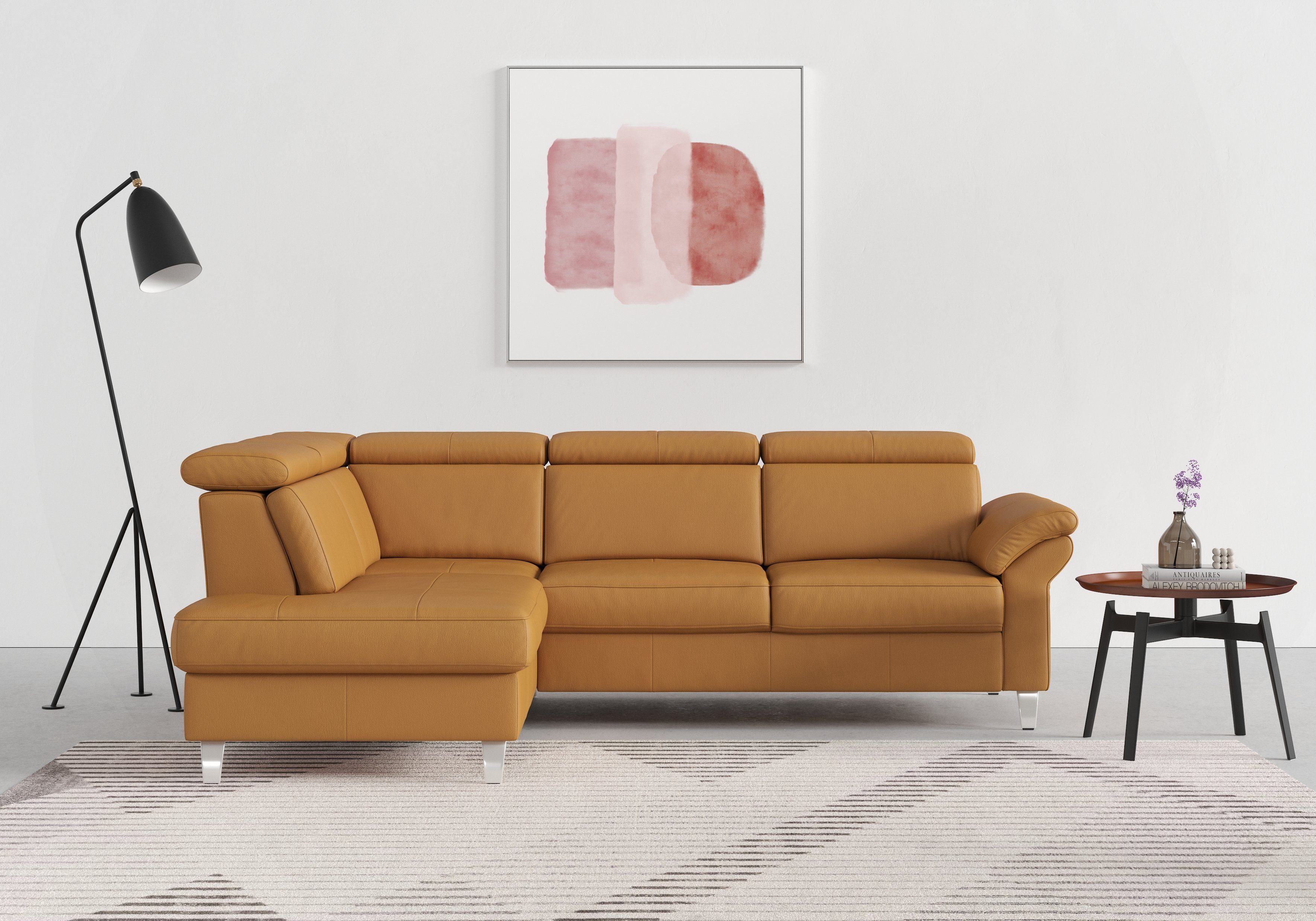 sit&more Ecksofa Arngast L-Form, inklusive Kopfteilverstellung und Federkern