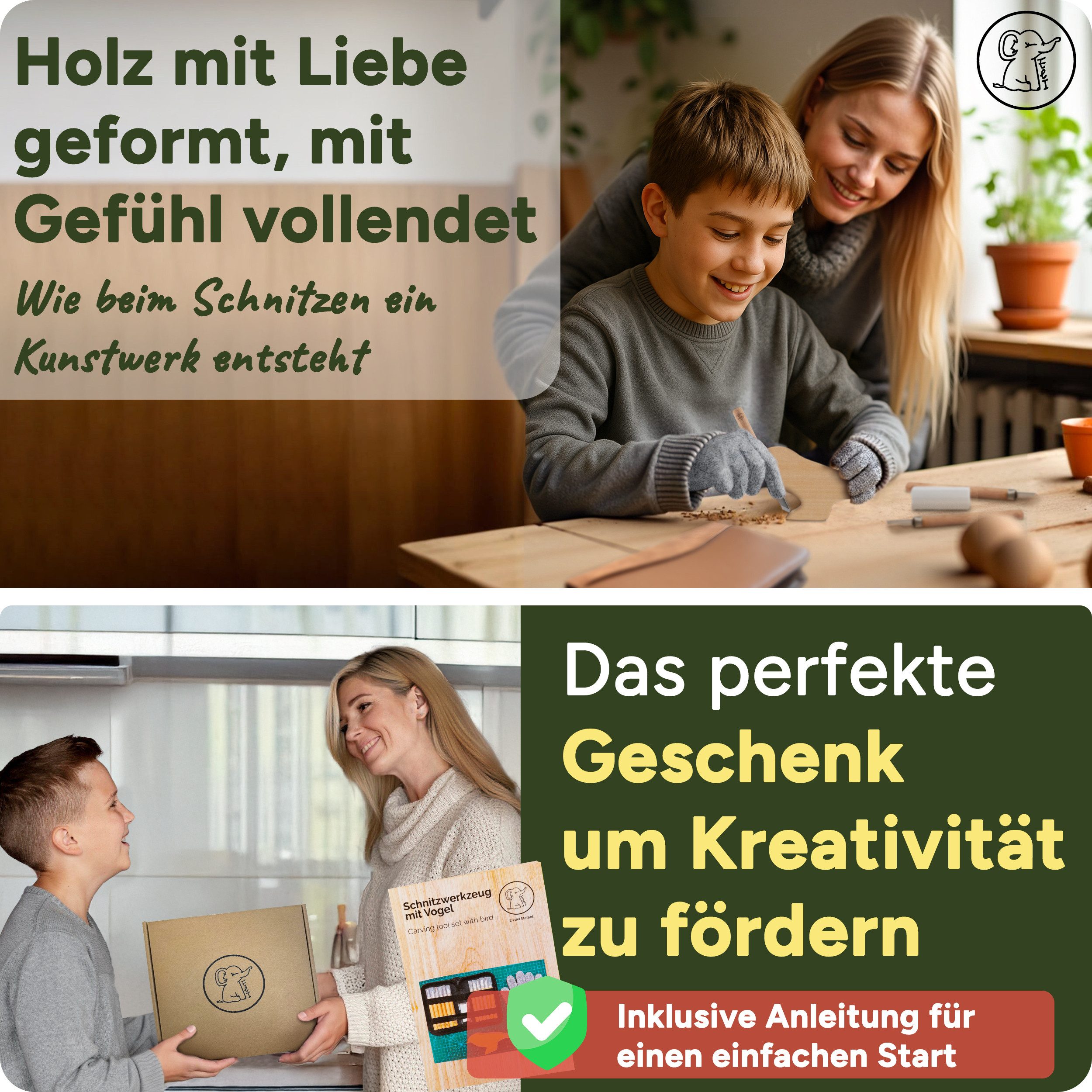 Eli Taschenmesser Schnitzmesser Kinder - Kindermesser - Schnitzset - Kinder günstig online kaufen