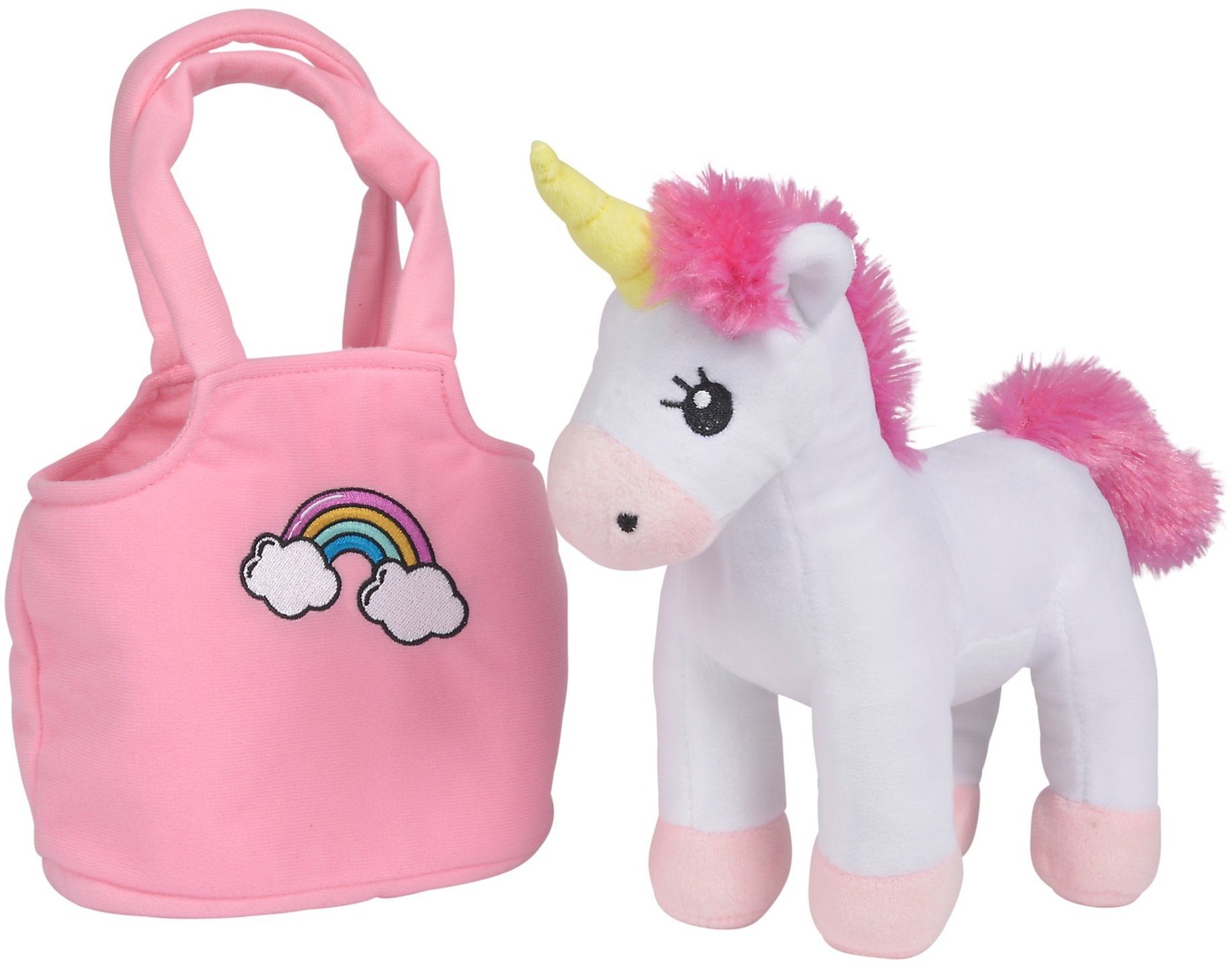 SIMBA Spielwelt Spielzeug Accessoires Girls Plüscheinhorn mit Tasche 105560 günstig online kaufen