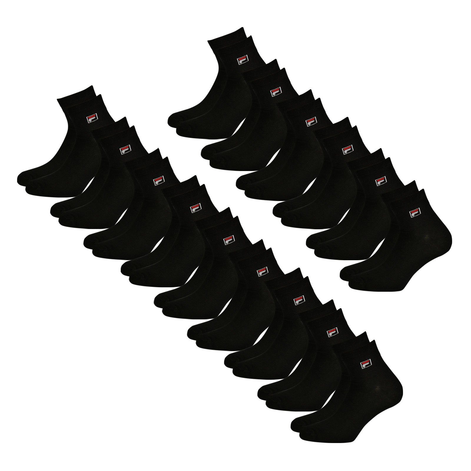 Fila Sportsocken Quarter Socken (15-Paar) mit elastischem Piquebund 200 black