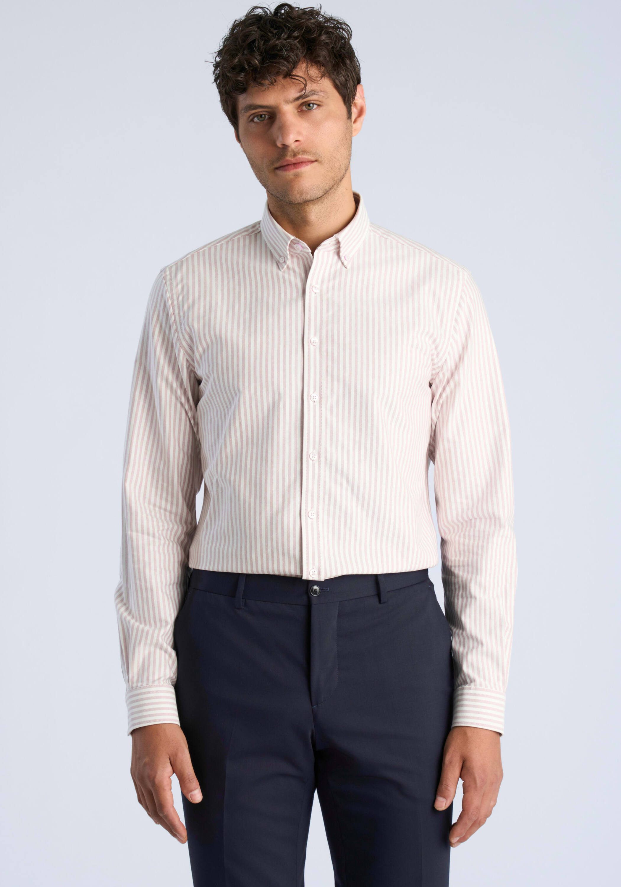 LINDBERGH Businesshemd Oxford-Hemd (Langarm) Modern Fit