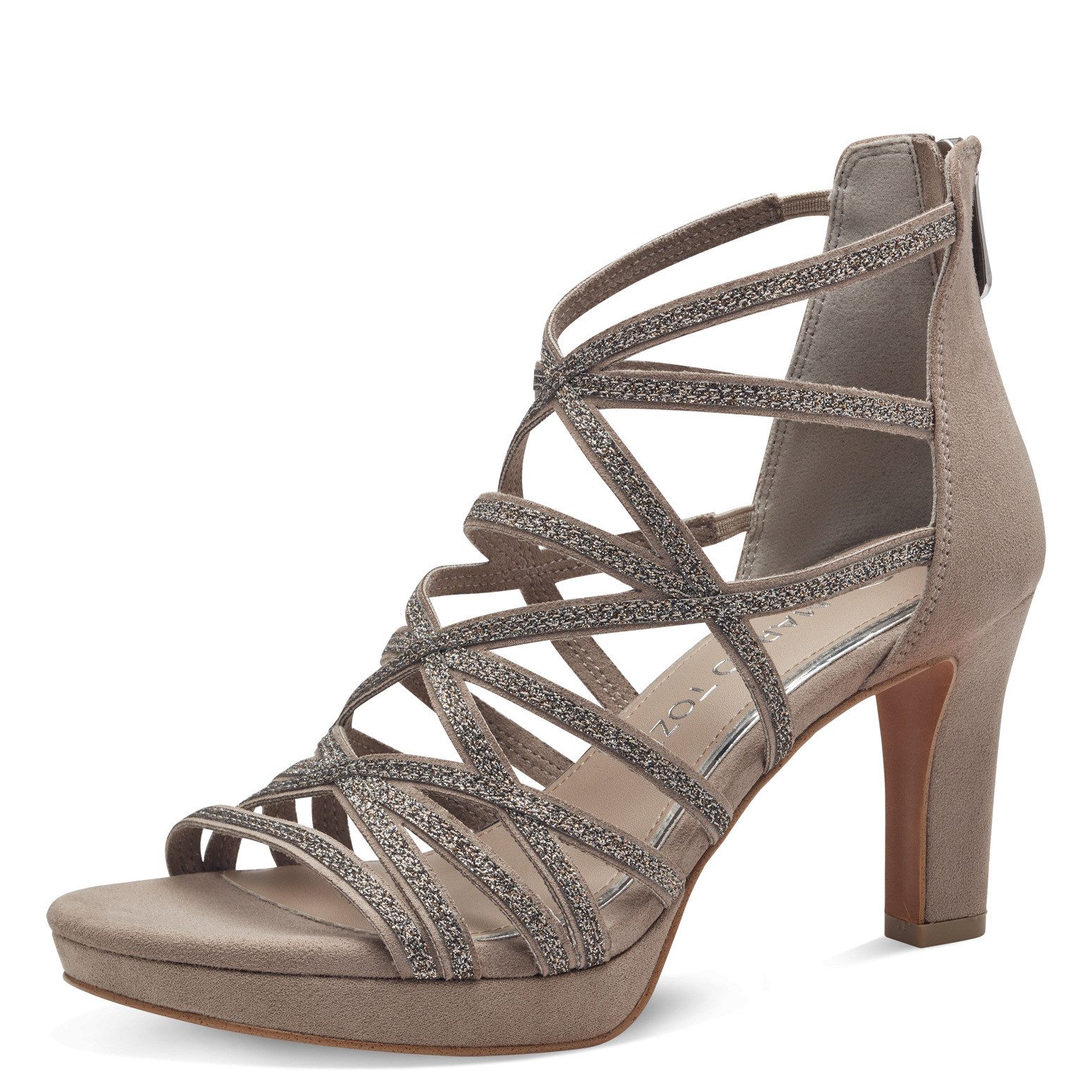 MARCO TOZZI Marco Tozzi Damen Sandalette 2-28373-42-344 TAUPE COMB Sandale