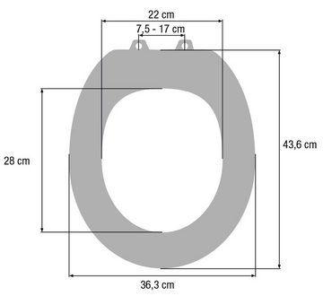 CORNAT WC-Sitz Flaches Design - Pflegeleichter Duroplast - Quick up, Clean Funktion - Absenkautomatik - Montage von oben / Toilettensitz