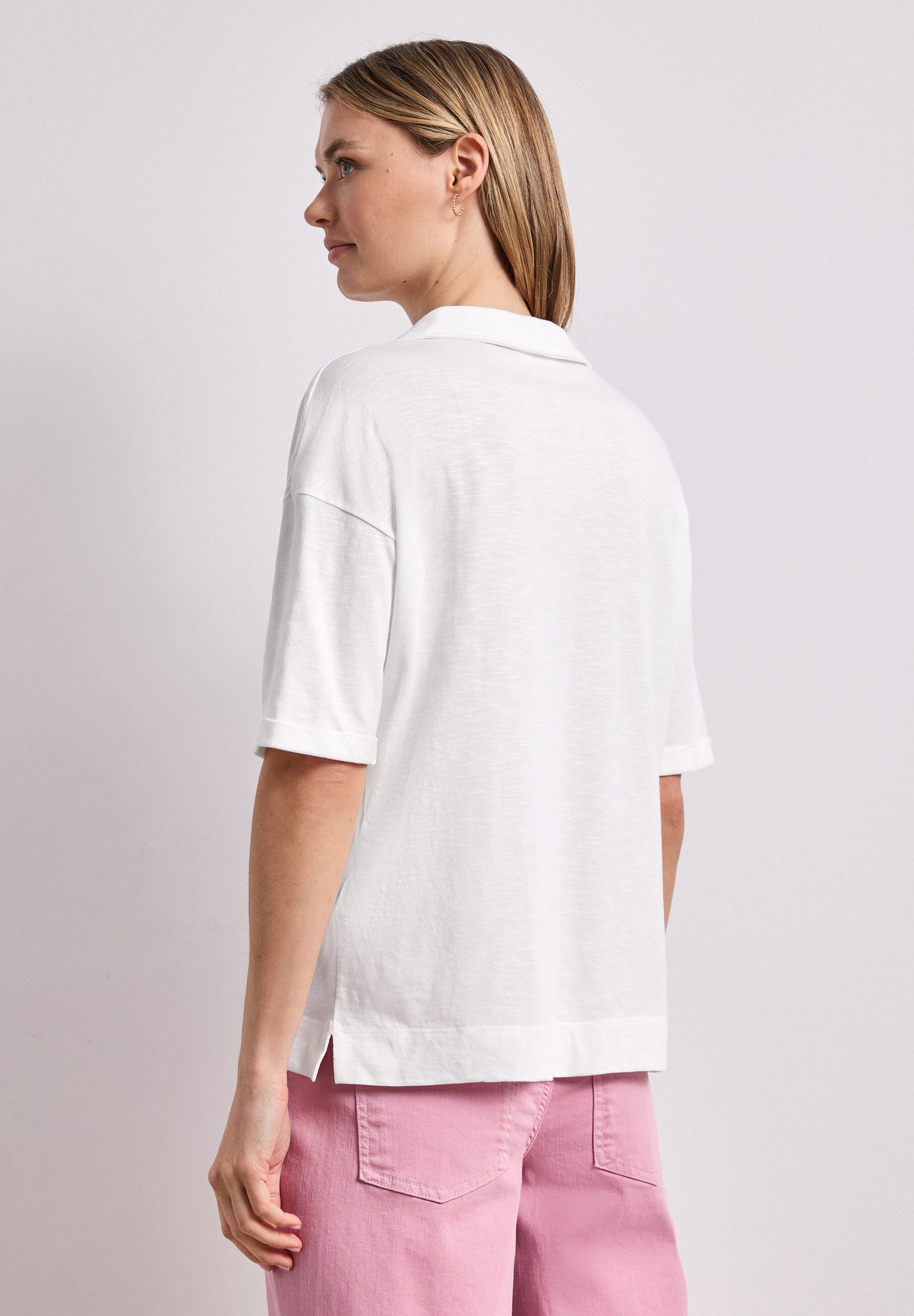 STREET ONE Poloshirt im soften Baumwoll-Mix