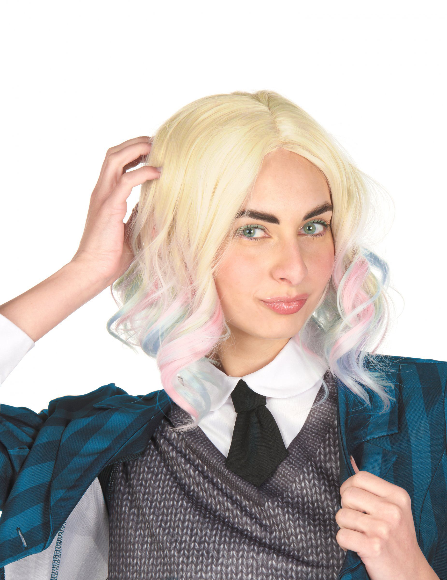 Kostüm Bob-Perücke Kostümaccessoire für Erwachsene blond
