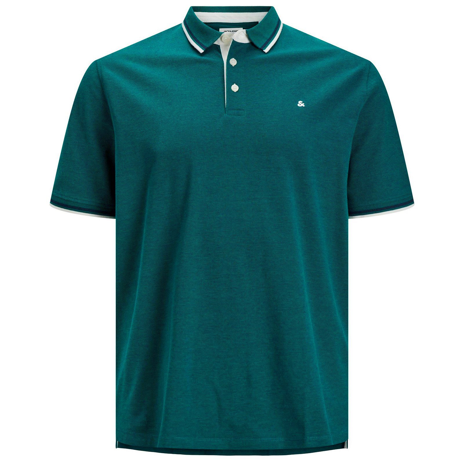 Poloshirt & Jack Jones Poloshirt Herren Jack&Jones petrol Große JJEPAULOS Größen