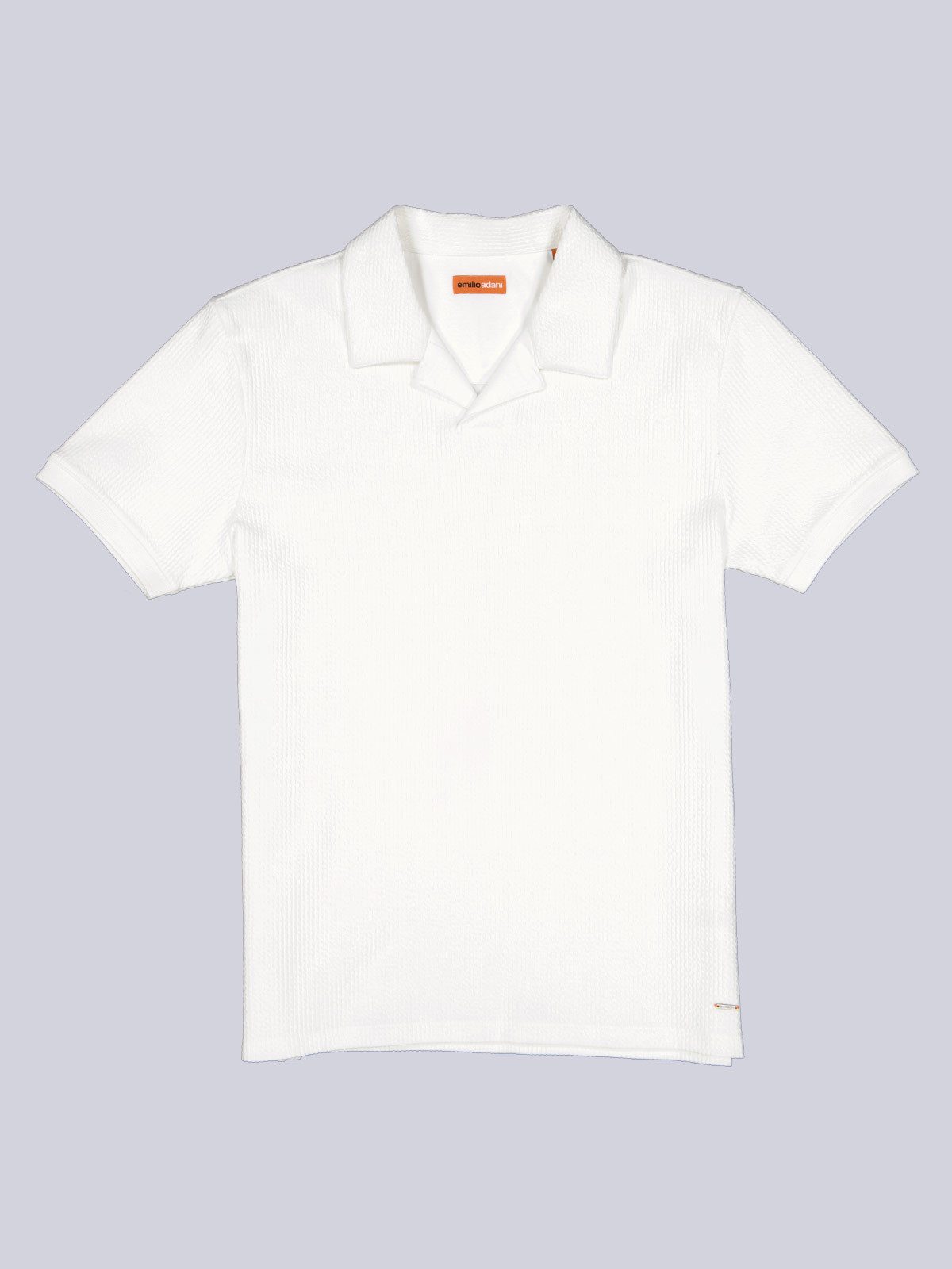 emilio adani Poloshirt Herren Polo-Shirt strukturiert, Reinweiss