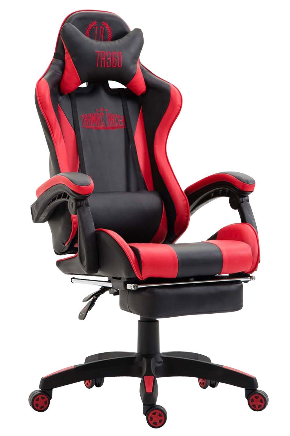 CLP Gaming Chair Ignite Kunstleder, höhenverstellbar und drehbar schwarz/rot