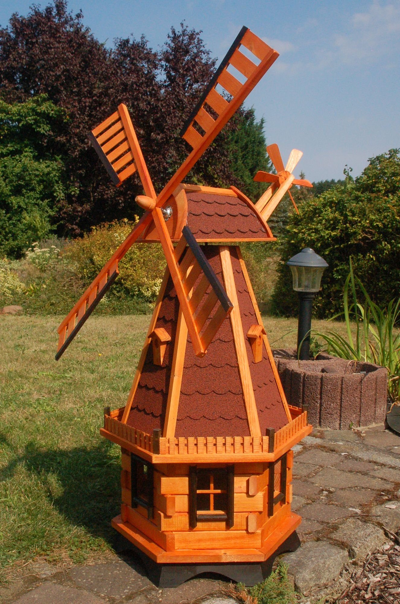 DSH DEKO SHOP HANNUSCH Gartenfigur Große Windmühlen wahlweise mit Solarbeleuchtung