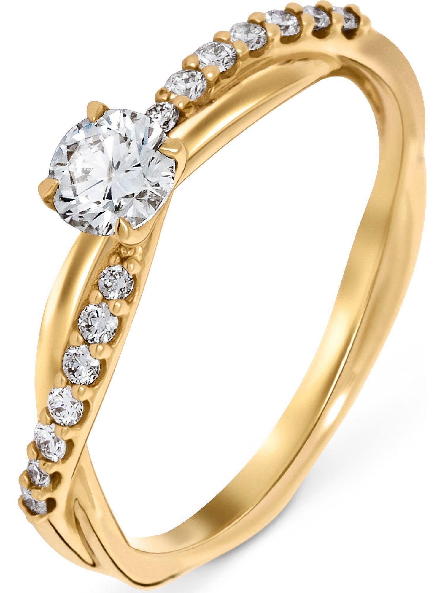 CHRIST Diamantring CHRIST Damen-Damenring 585er Gelbgold 1 Diamant | Fingerringe