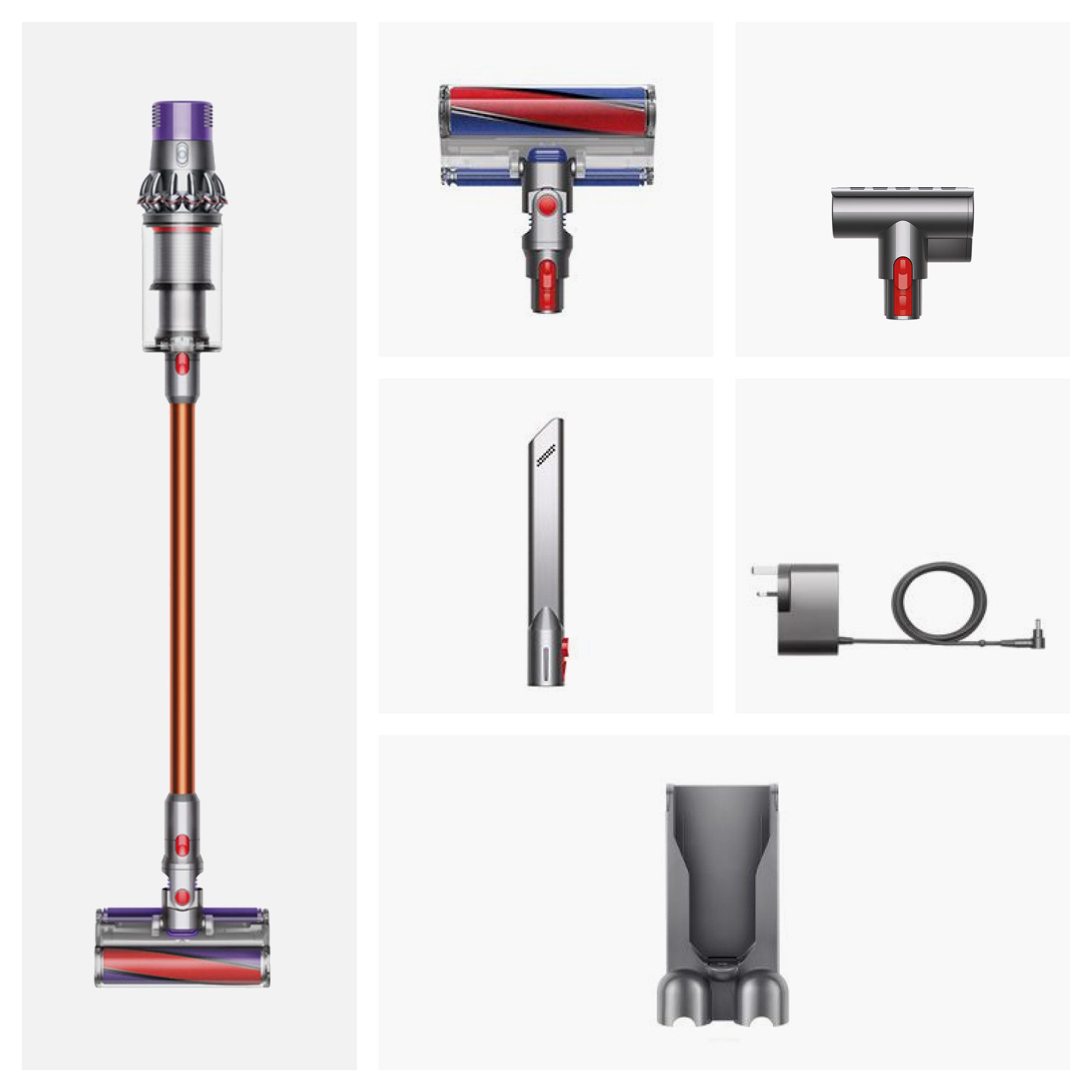 DYSON Akku-Hand-und Stielstaubsauger V10, 545 W, beutellos, Die Saugkraft eines kabelgebundenen Staubsaugers.