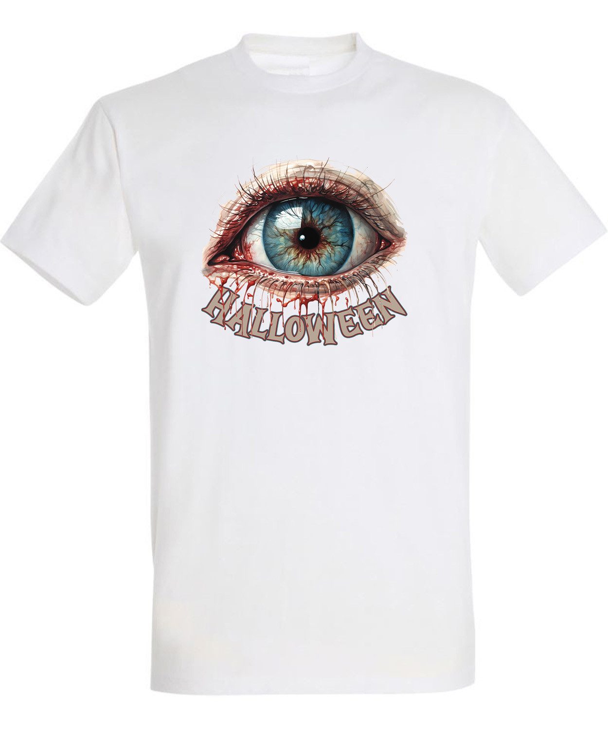 T-Shirt Herren Halloween Shirt - Blutaugen Design Motiv