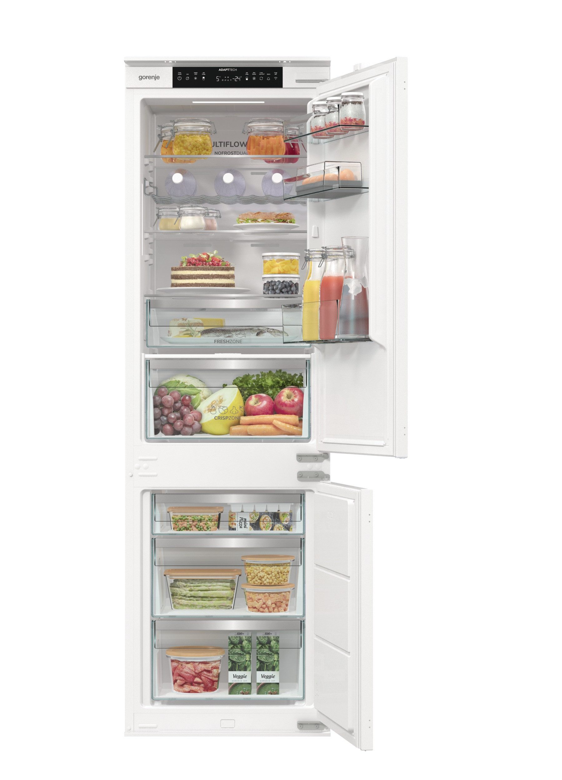 GORENJE Einbaukühlgefrierkombination NRKI517D61WF, 177,2 cm hoch, 54 cm breit – Bild 4 von 5