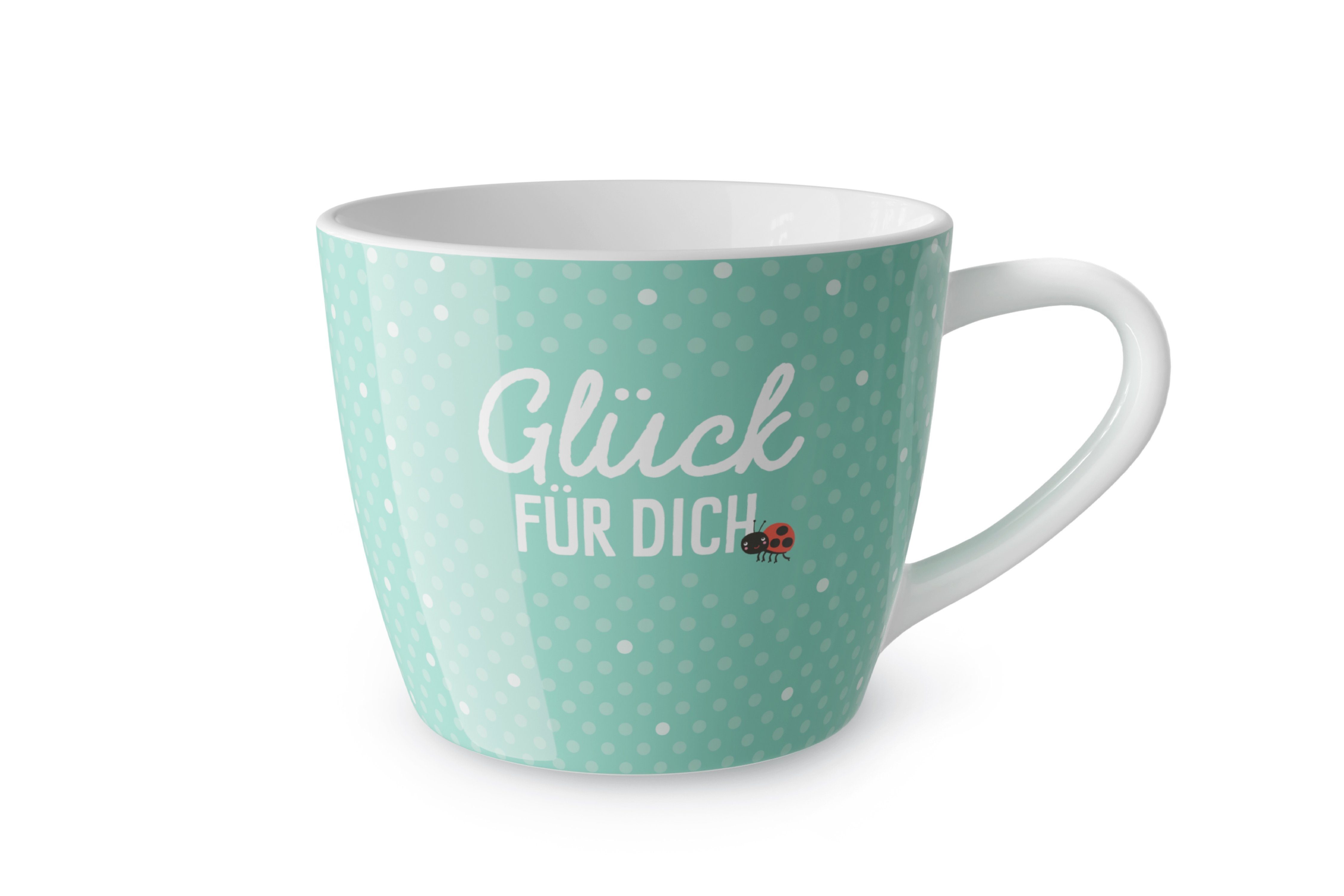 La Vida Tasse Kaffeetasse Teetasse Tasse Maxi Becher für dich la vida "Glück für, Material: Porzellan