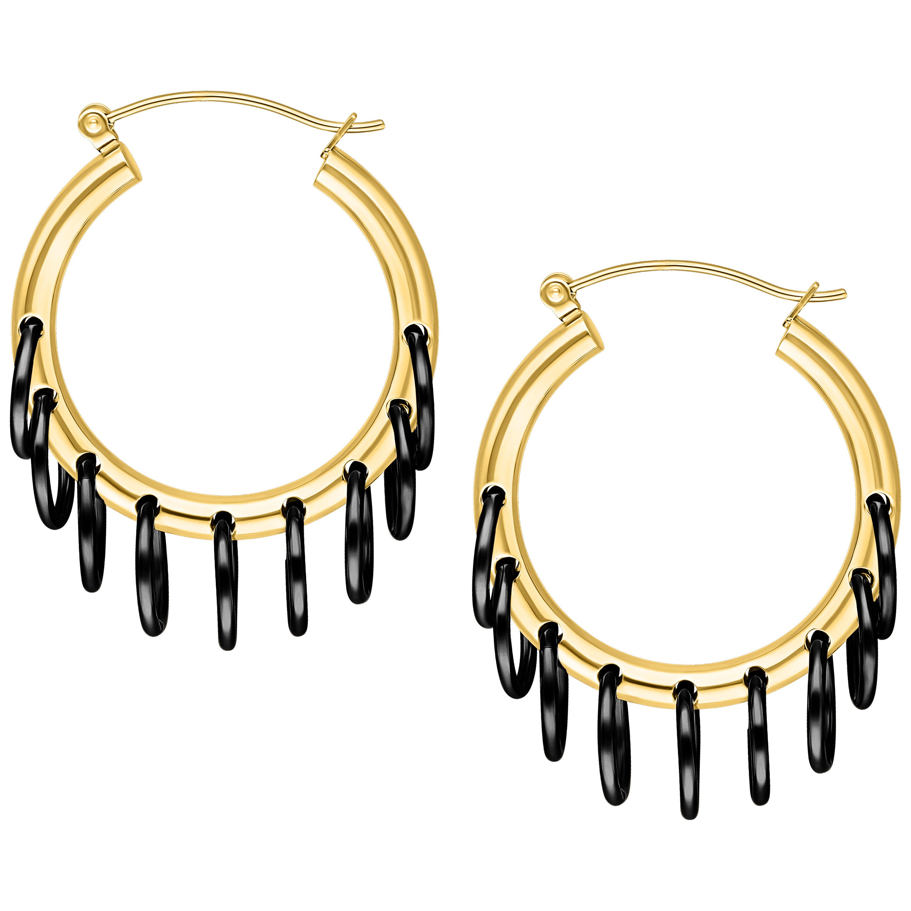 Paar Ohrhänger Hoops with Loops - Gold