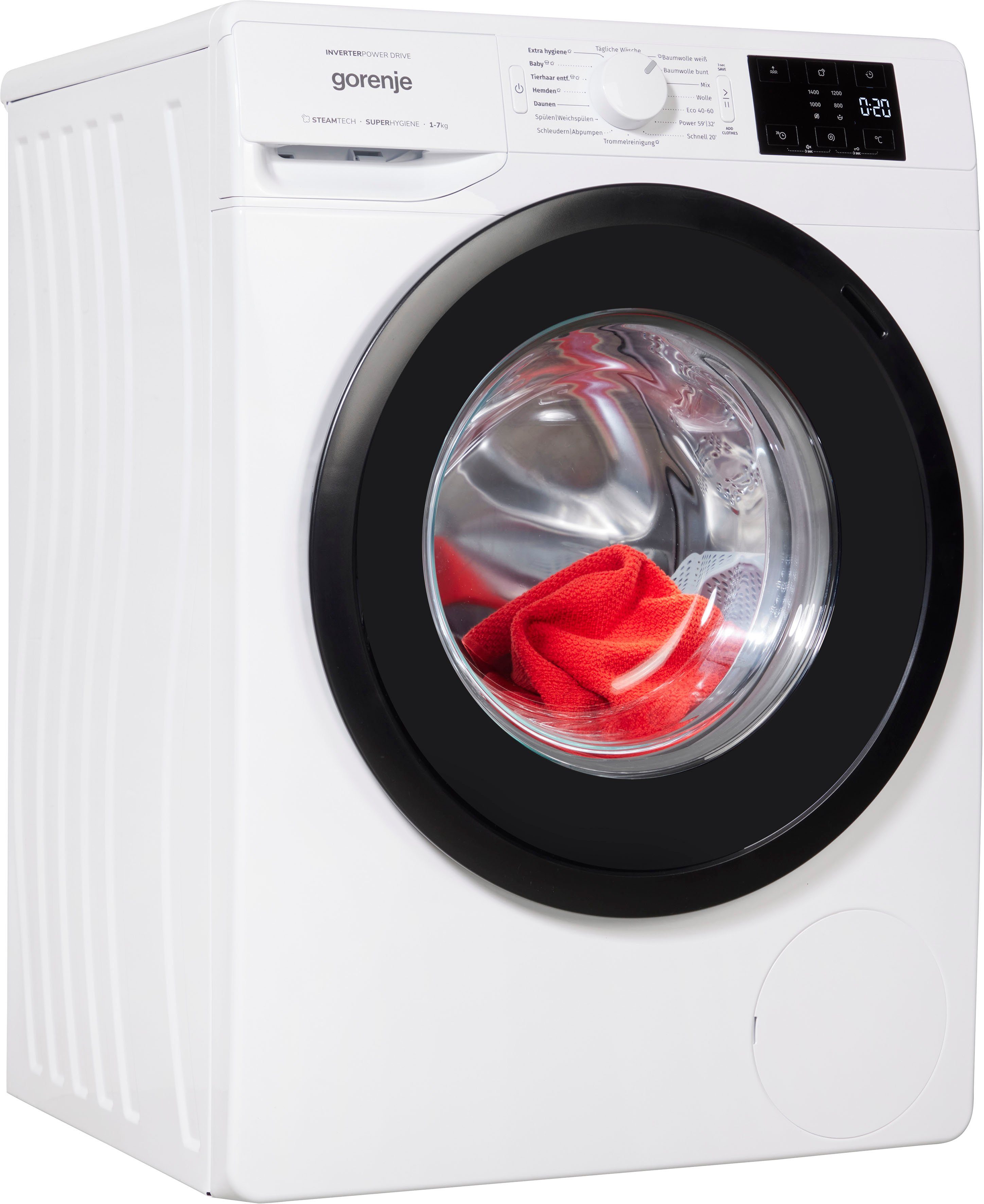 GORENJE Waschmaschine Wave NEI74ADPS, 7 kg, 1400 U/min | Frontlader