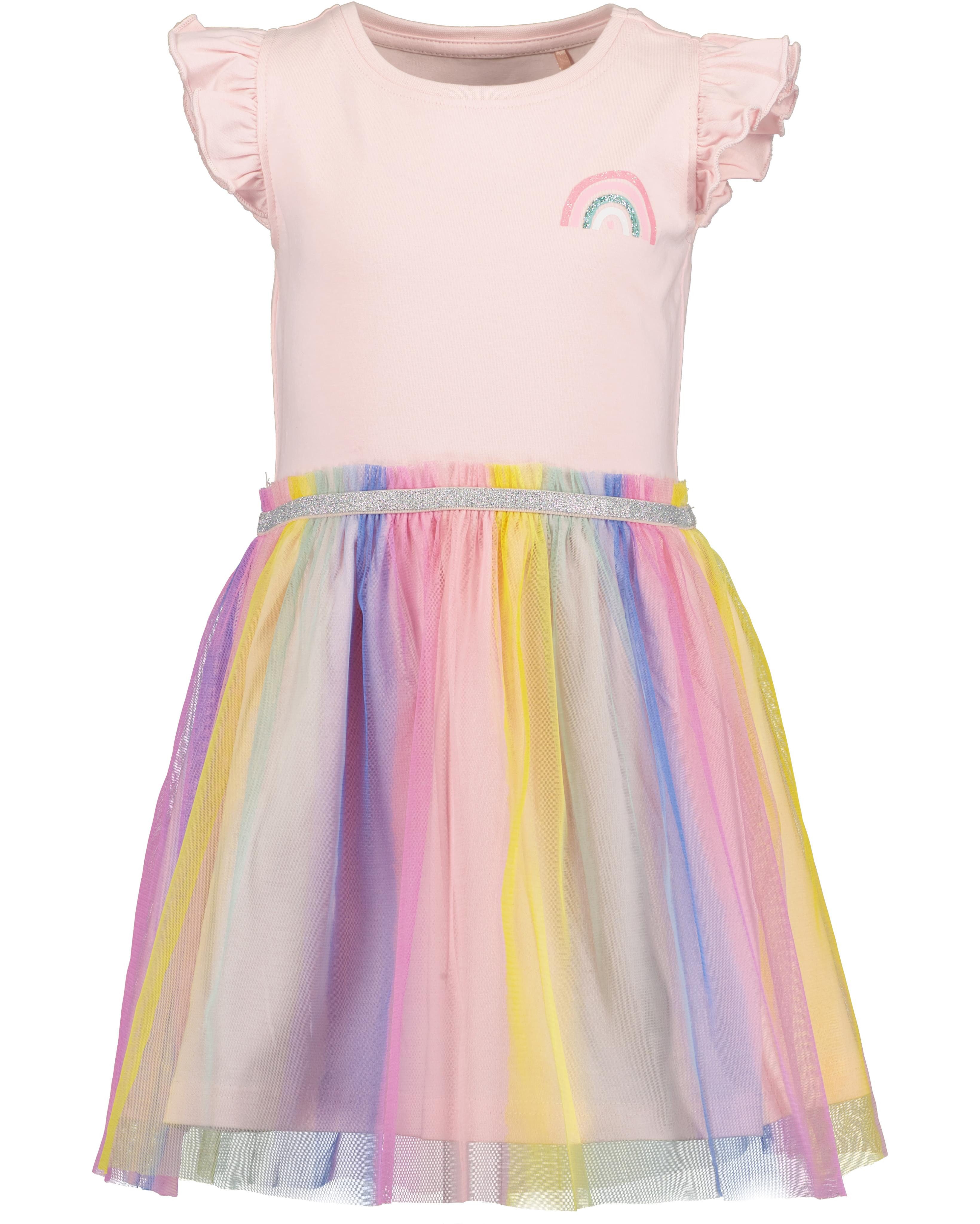 Blue Seven Jerseykleid (1-tlg) mit aufgenähtem, transparentem Tüllrock in Regenbogenfarben