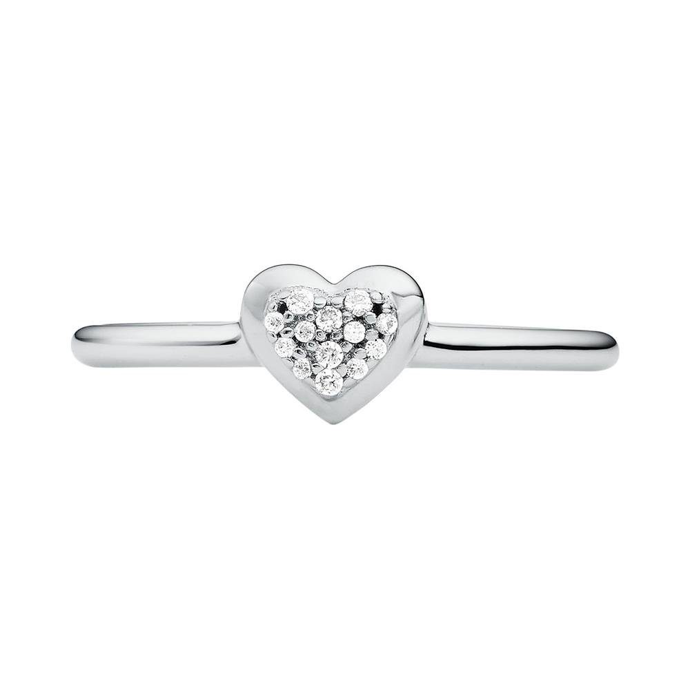 MICHAEL KORS Silberring Michael Kors Herzring Premium für Damen aus 925er Silber, Zirkonia