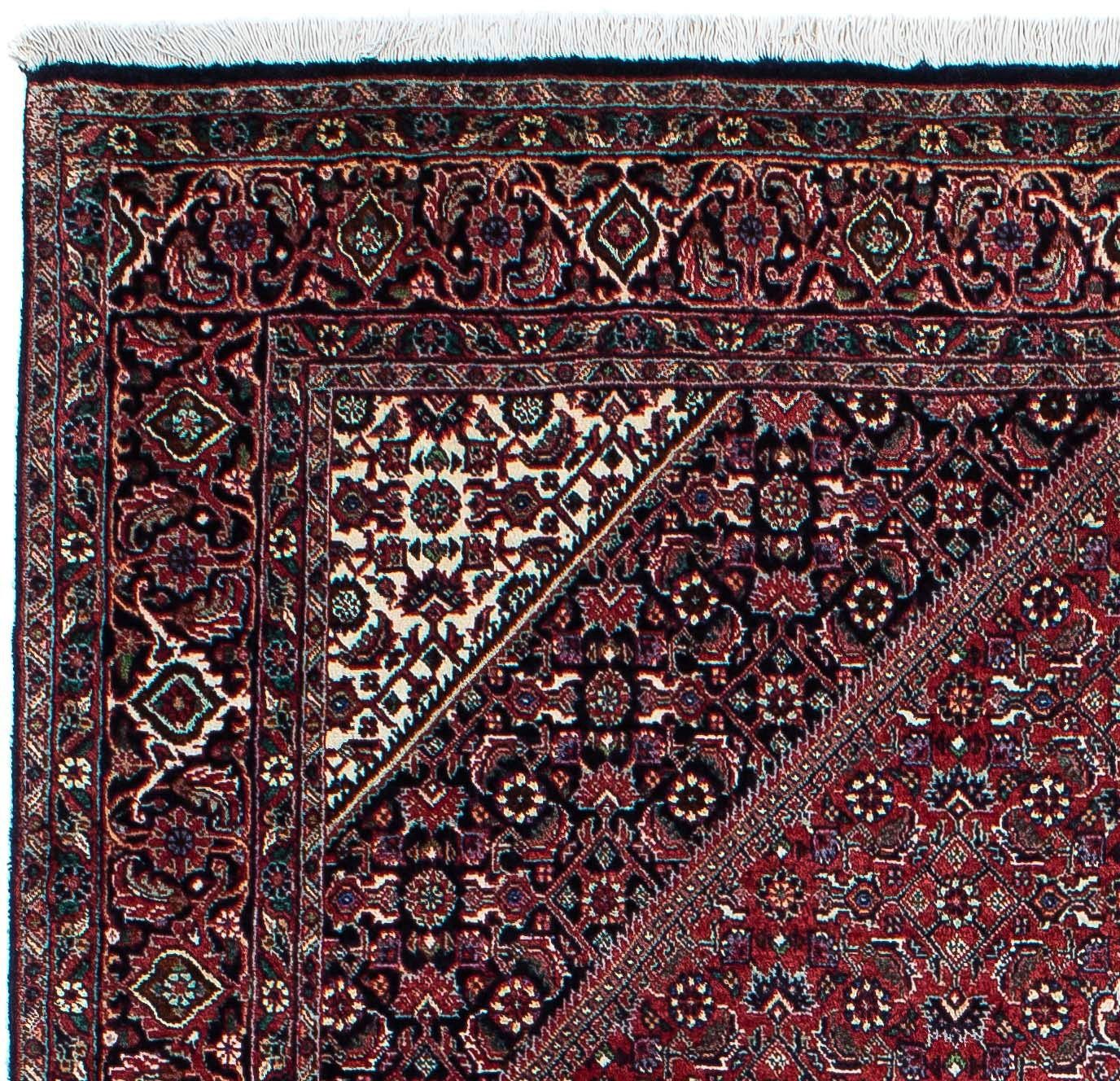 x Zertifikat Wollteppich Unikat Medaillon rechteckig, mit 15 cm, 200 99 mm, Bidjar morgenland, Höhe: