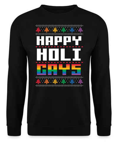 Quattro Formatee Sweatshirt LGBT Gay Regenbogen Happy Gays Christmas - Weihnachten X-mas Weihnacht (1-tlg)