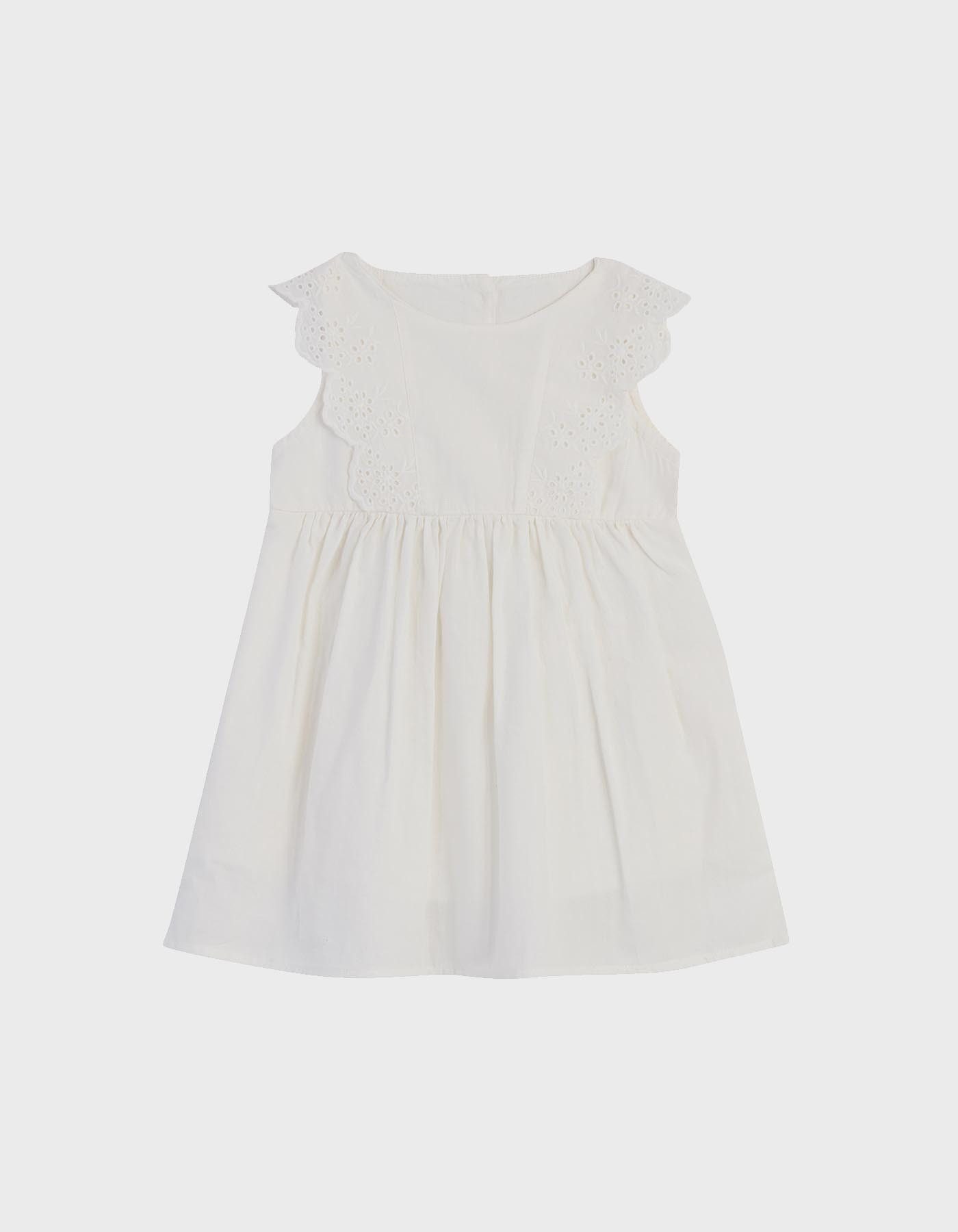 OrganicEra Sommerkleid Ärmelloses Kinder Kleid Voile mit Wellenkante, Bio (Einzelstück, 1-tlg) GOTS-zertifiziert