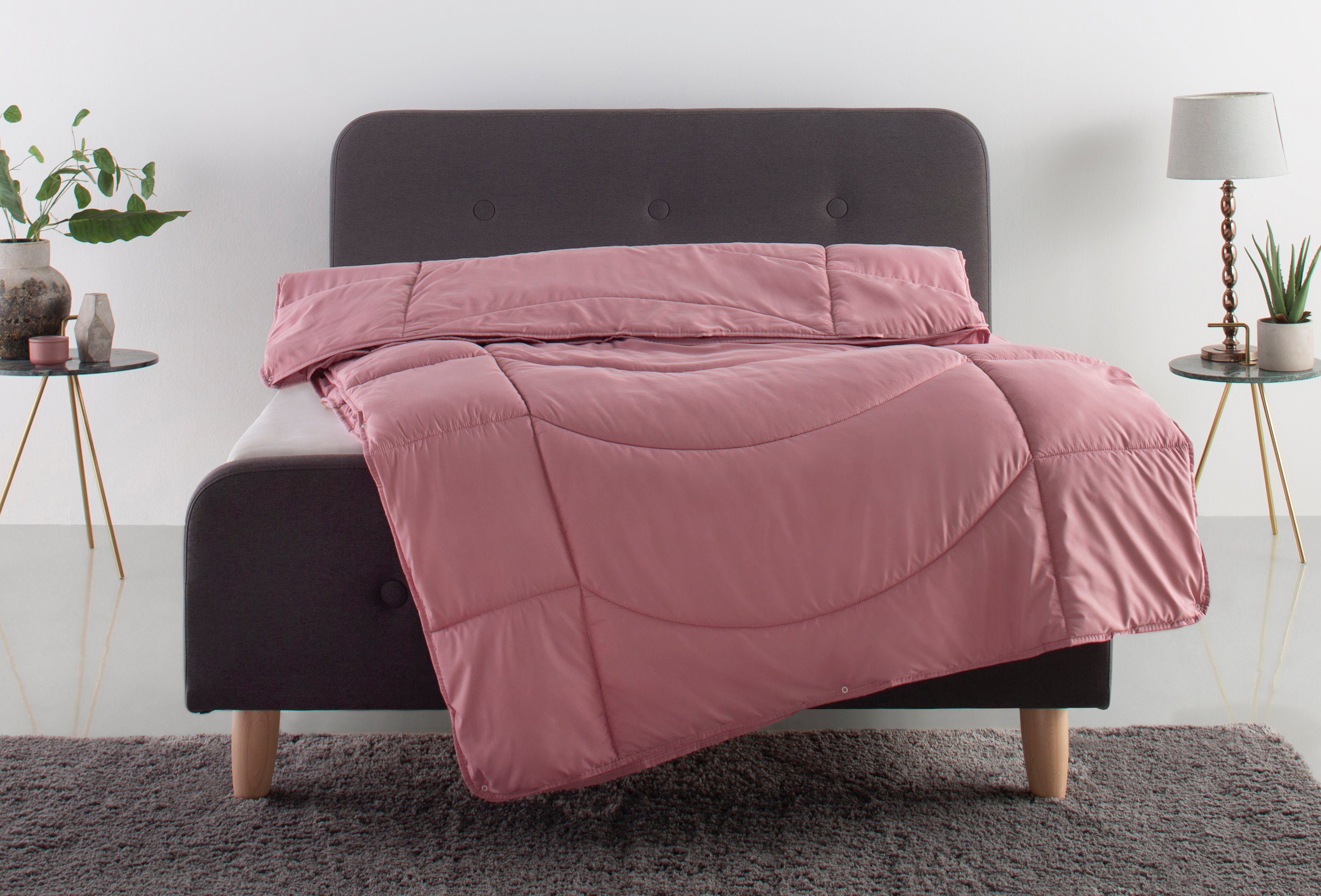 my home Microfaserbettdecke "Microlux, Bettdecke 135x200 cm, 155x220 cm, 20 günstig online kaufen