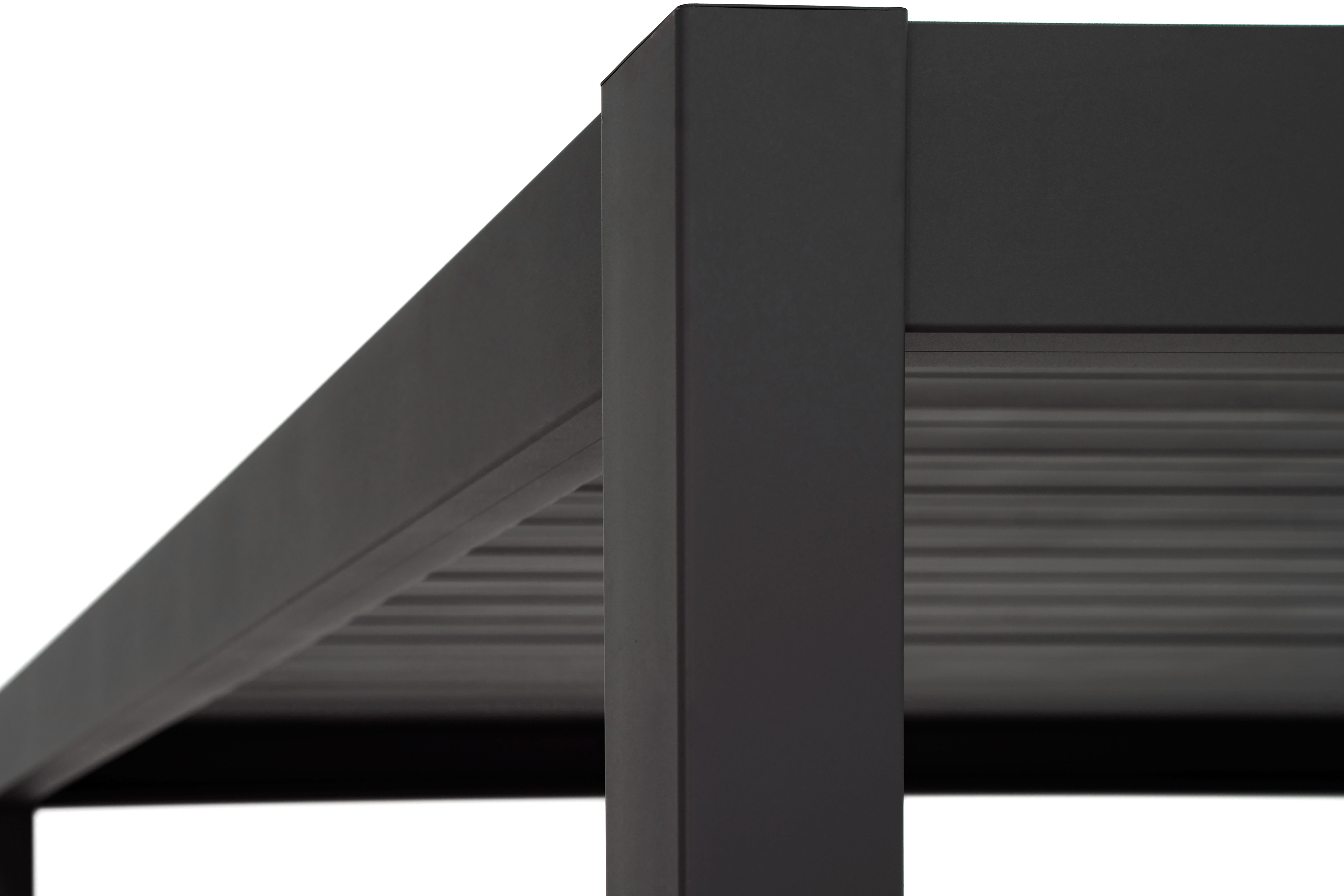 Leco Pergola Pergola Überdachung Lamellenpergola Sonnenschutz Sonnendach DELUXE, Gestell aus Aluminium pulverbeschichtet