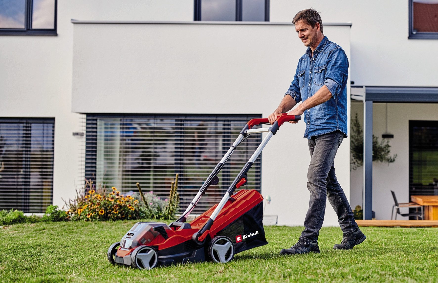 Einhell Akkurasenmäher Einhell Power X-Change RASARRO 36/34, 34 cm Schnittbreite, mit 2x Akku 18V/3,0Ah und 2x Ladegerät – Bild 2 von 5