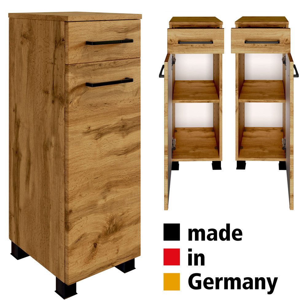 Lomadox Unterschrank MORISSON-03 Wotan Eiche Nb. hängend und stehend einsetzbar 30/79/35 cm