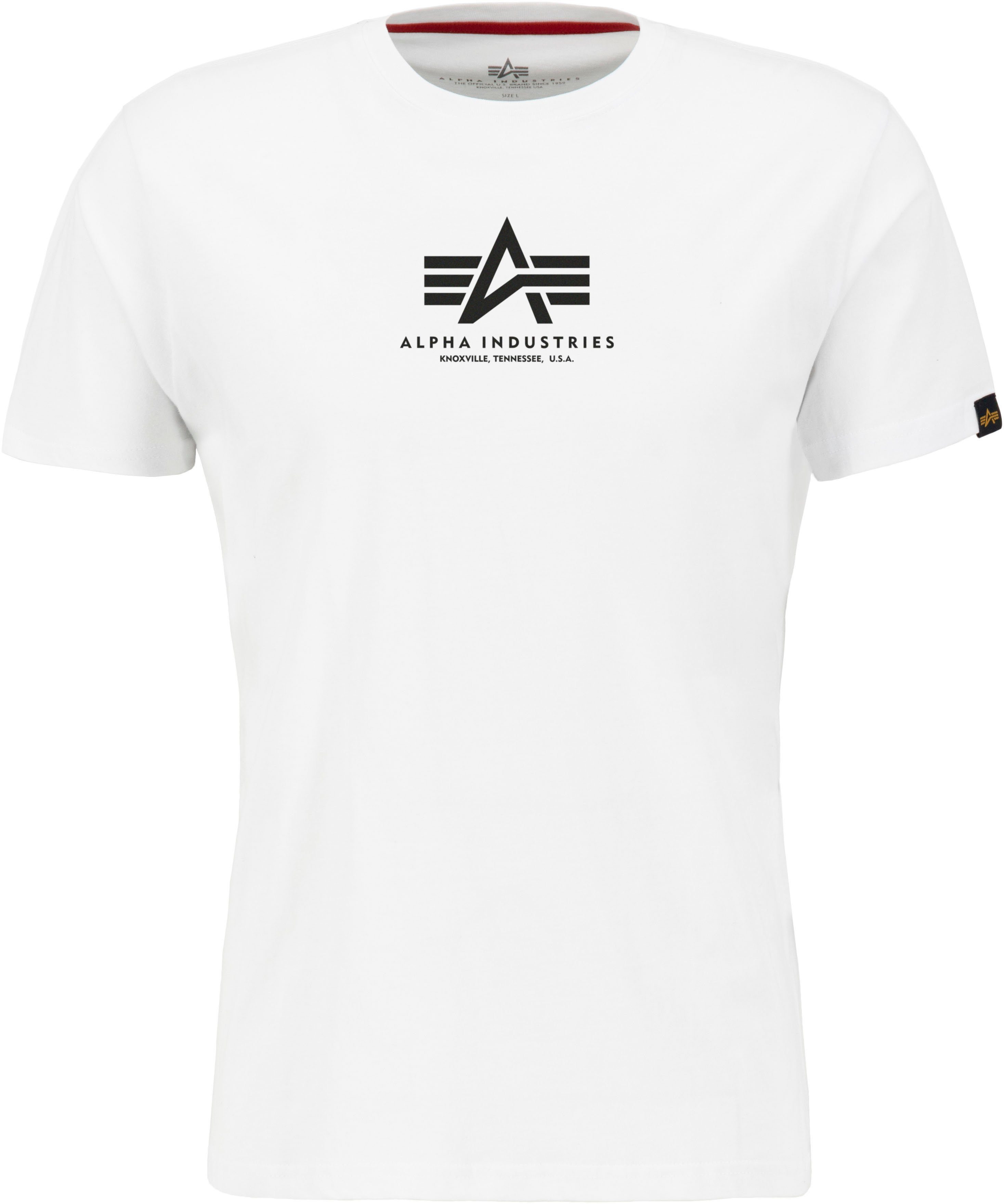 Alpha Industries white ML T Rundhalsshirt Basic